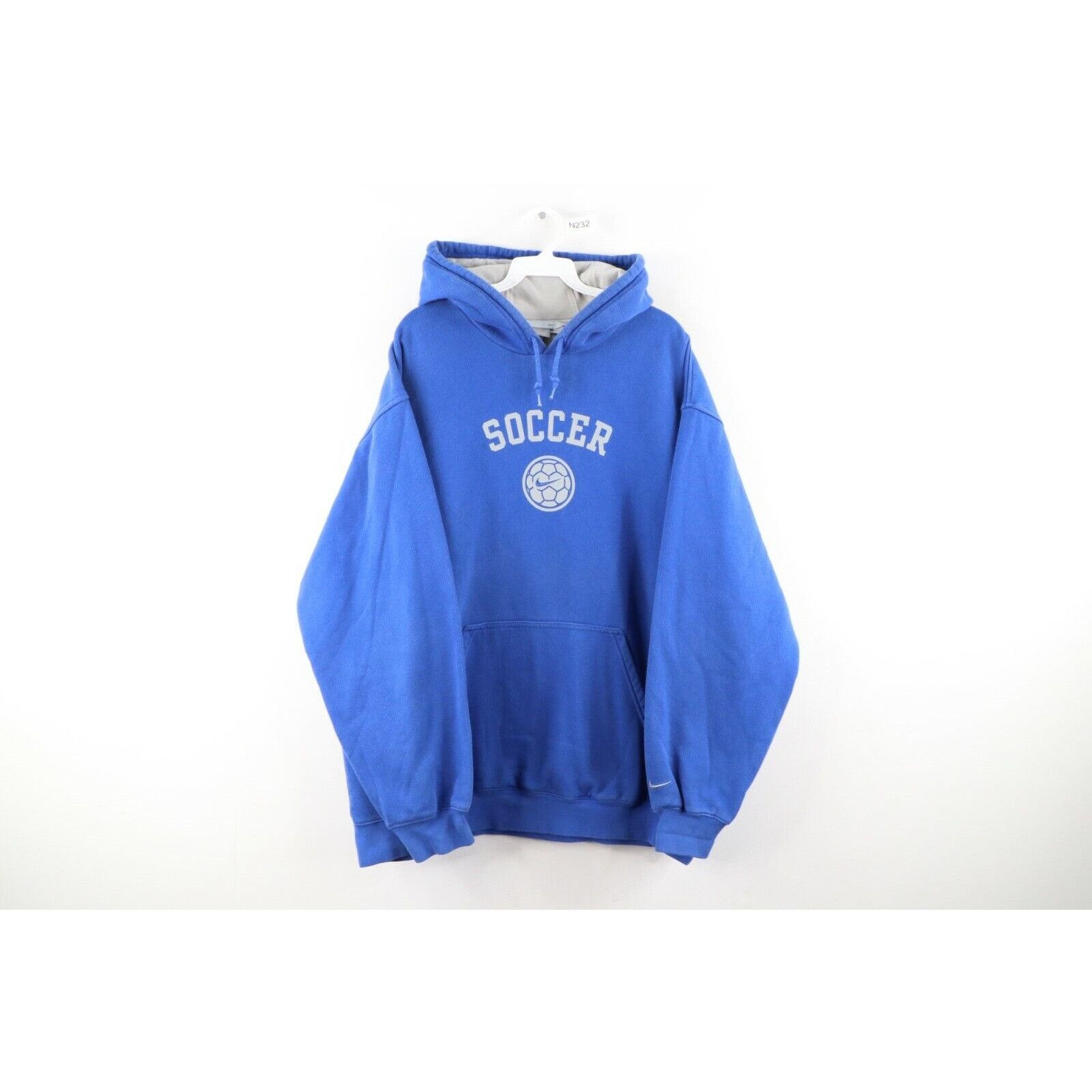 image of Nike Faded Travis Scott Mini Swoosh Soccer Hoodie in Blue, Men's (Size Large)