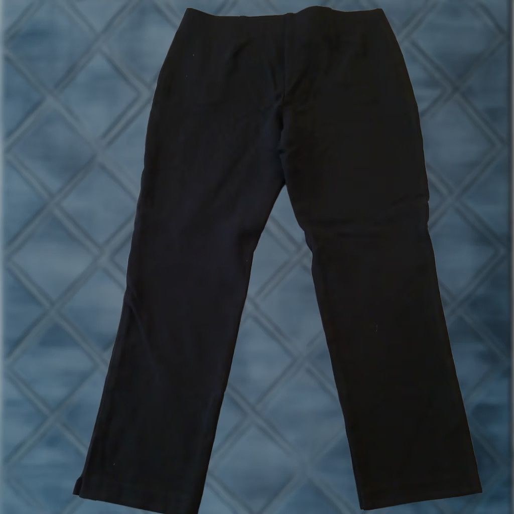 Vintage Chico'S Cropped Pants US Women 4 Size Black Pull On Stretch 30x24.5 Mid Rise Size 27" / US 4 / IT 40 - 1 Thumbnail