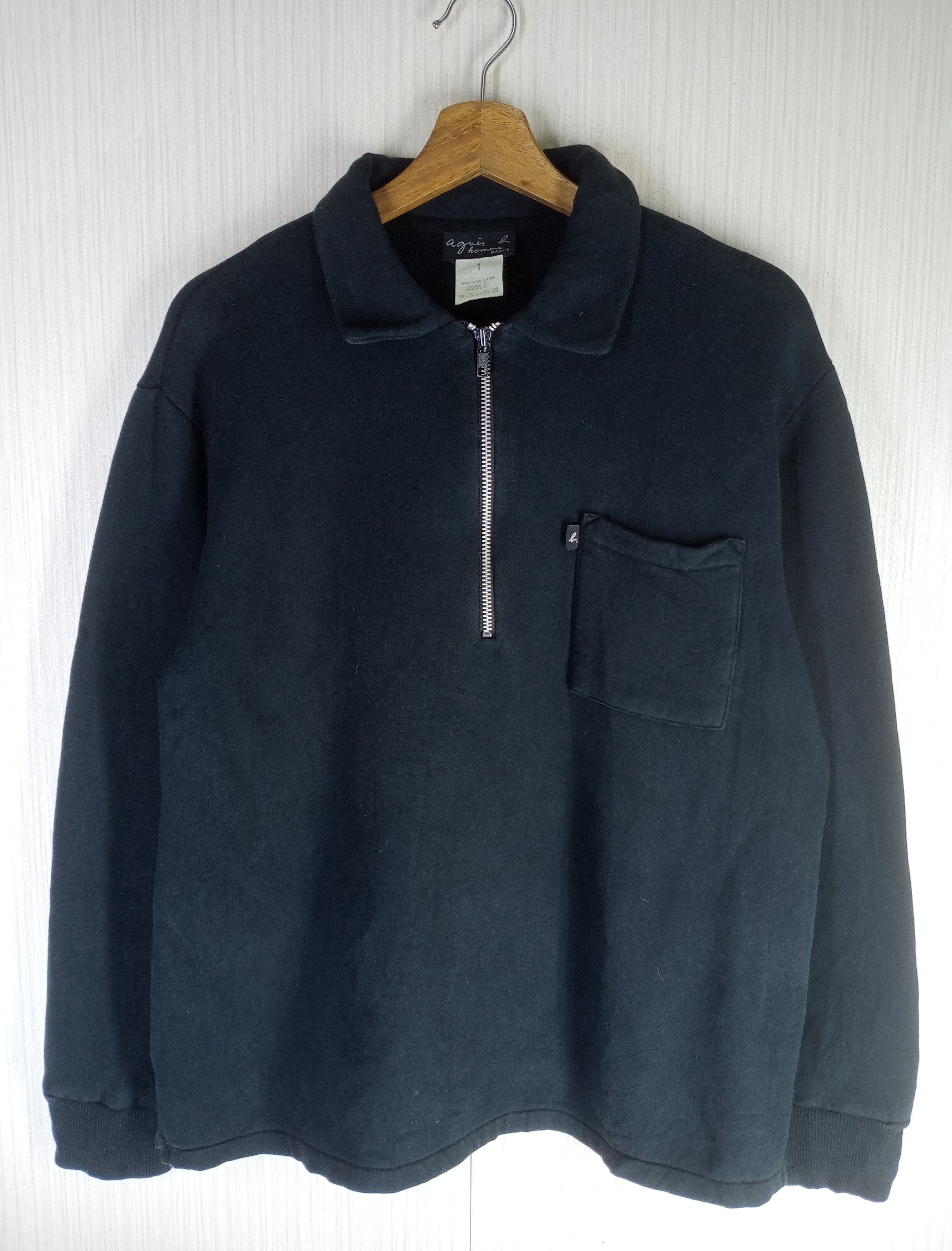 agnes b. Rare Vintage Agnes B. Paris Half Zipper Sweatshirt Size US S / EU 44-46 / 1 - 1 Thumbnail