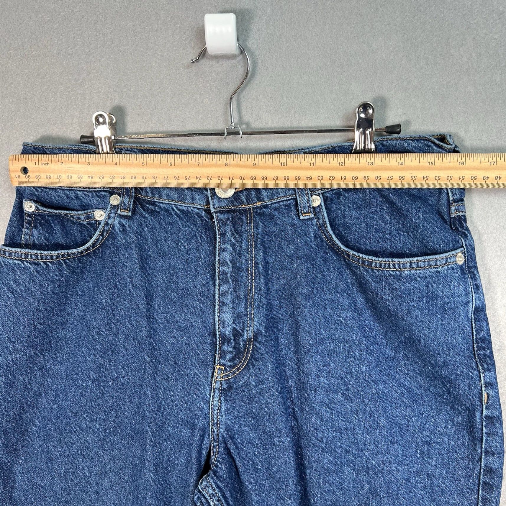 Mango VINTAGE Mango Denim Jeans Womens 10 Blue Medium Wash 100% Cotton Mom Shirt Size 32" / US 10 / IT 46 - 2 Thumbnail