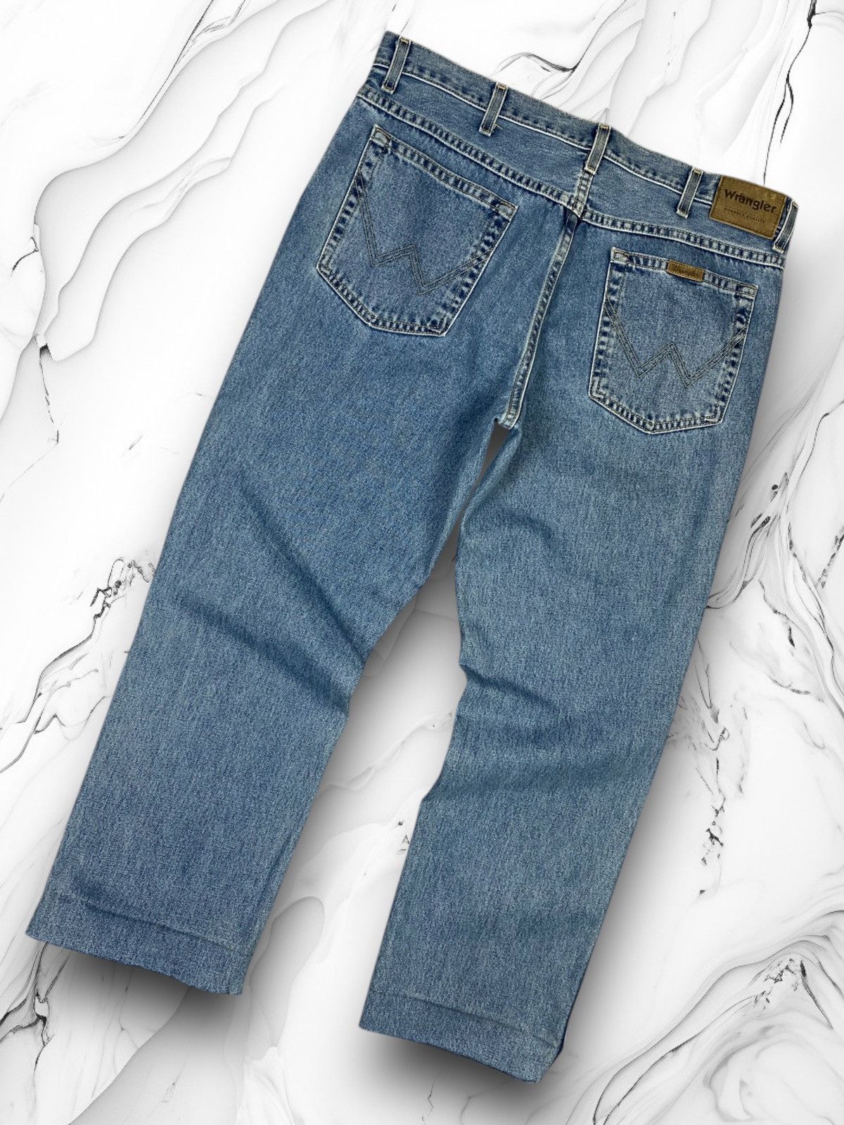 Designer × Wrangler Wrangler Washed Blue Denim Jeans Pants Size US 38 / EU 54 - 1 Thumbnail