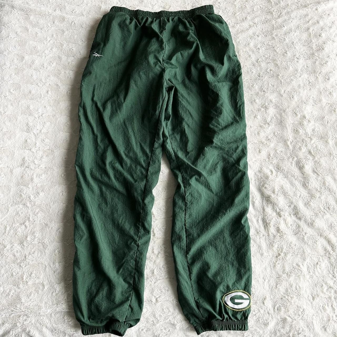 Reebok Vintage Green Bay Packers Pants Mens XL 30x31 Nylon 90s READ Size US 30 / EU 46 - 2 Thumbnail