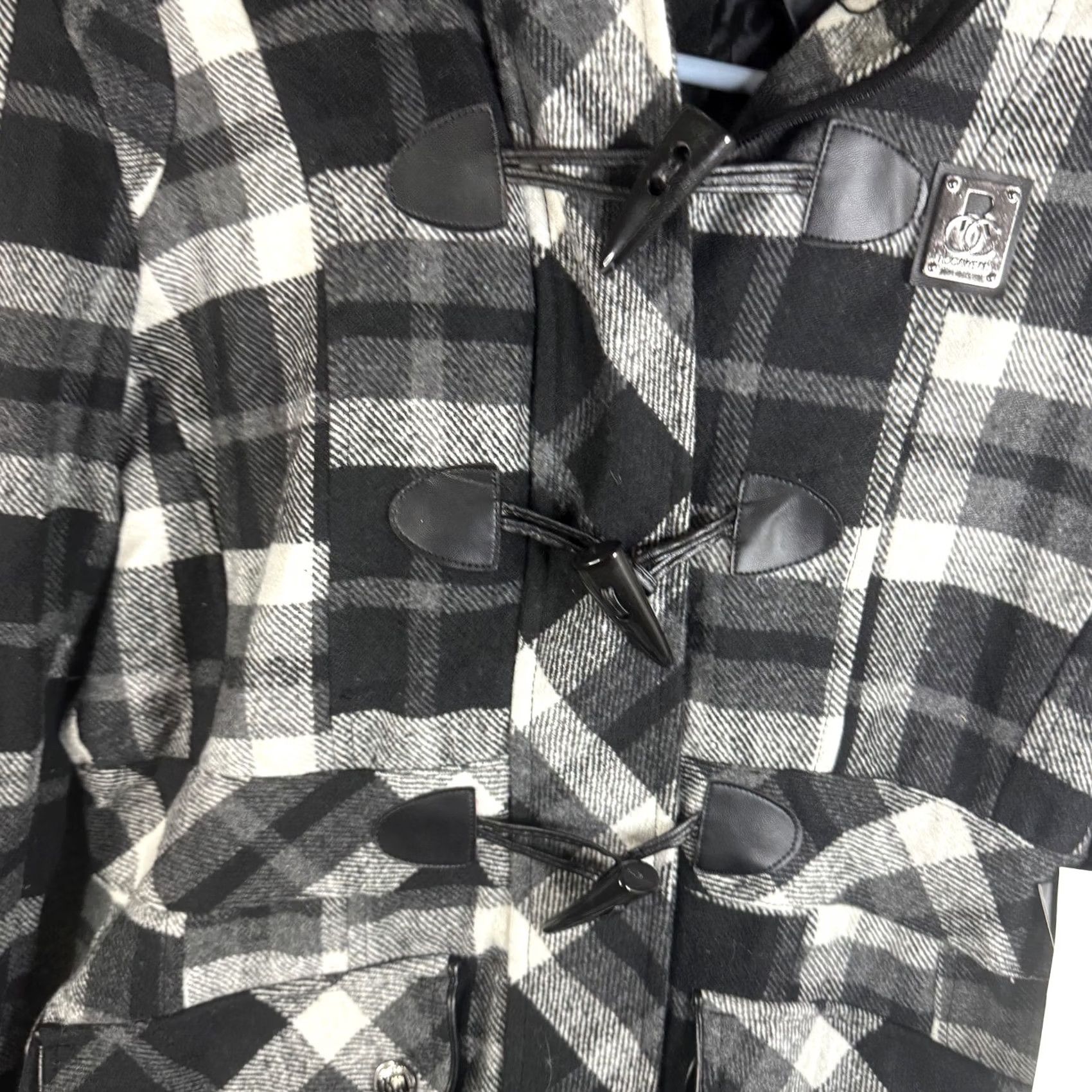Rocawear Rocawear Coat Womens M Black Plaid Hooded Toggle Pockets Fur Trim Winter Parka Jacket Size M / US 6-8 / IT 42-44 - 7 Thumbnail