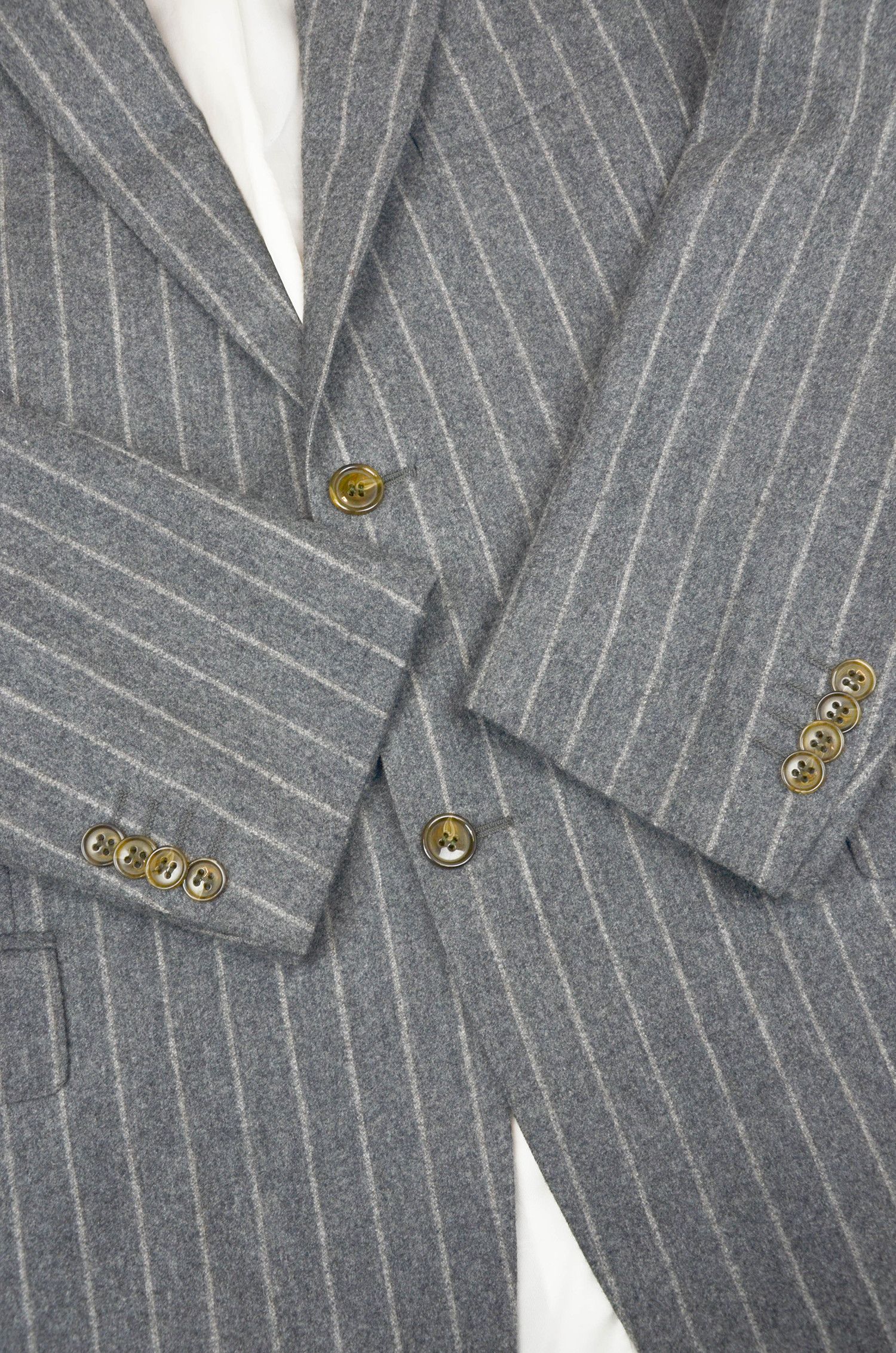 Suitsupply Suitsupply Wool Cashmere Pinstripe Blazer Gray - Size 52R Size 42R - 3 Thumbnail