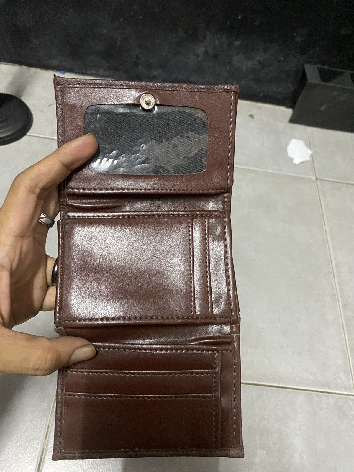 Leather × Vintage Leather Wallet Montino Size ONE SIZE - 2 Thumbnail
