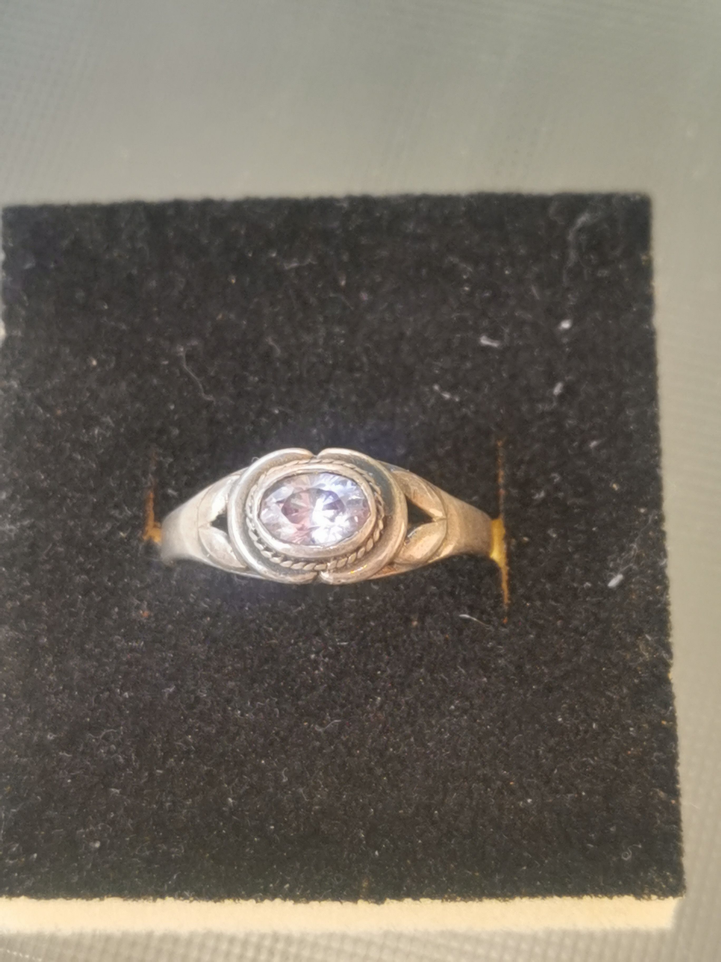 Jewelry Vintage silver purple ring Size ONE SIZE - 1 Thumbnail