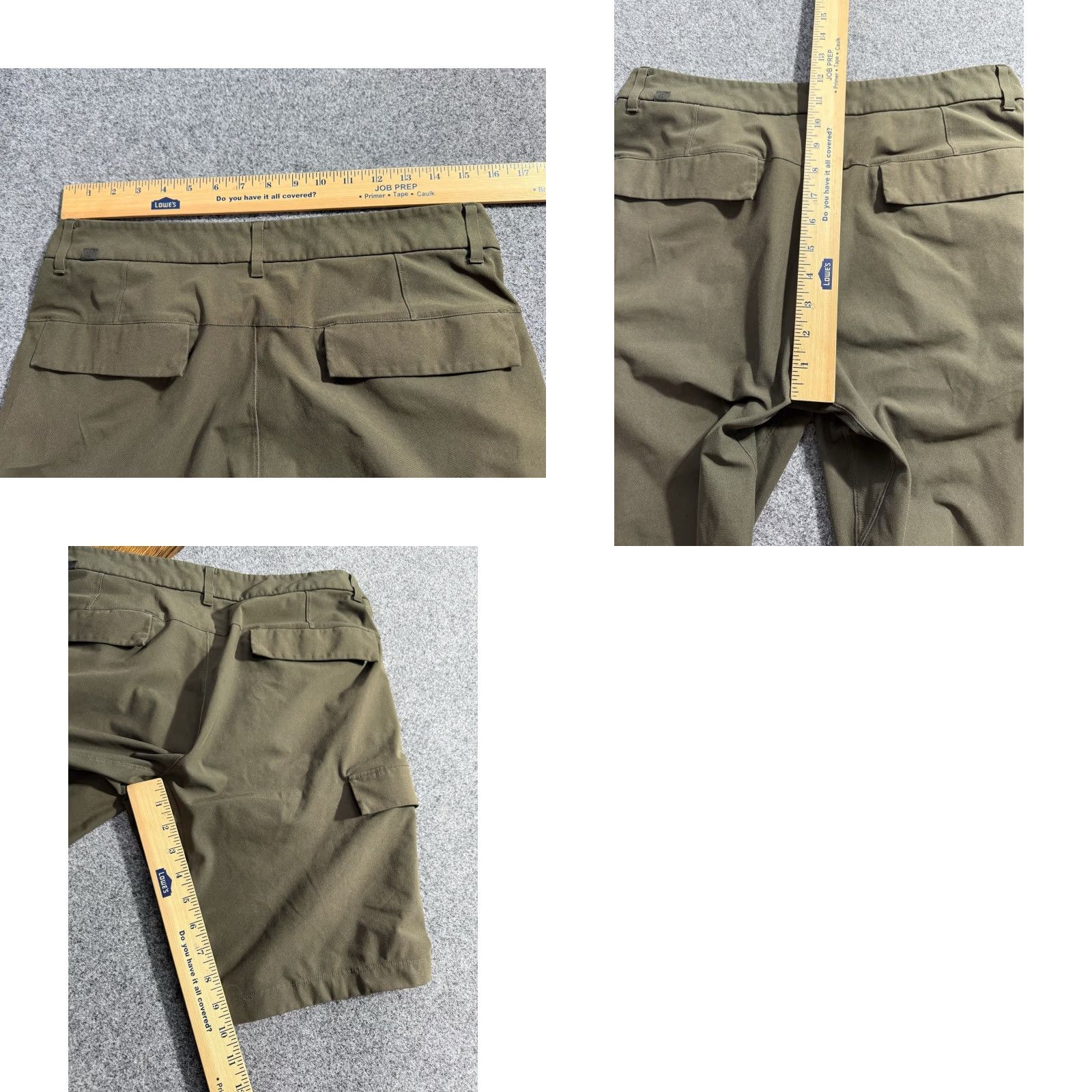 Lululemon Lululemon Cargo Shorts Size 31 Green 10" Stretch Warpstreme Athletic Flat Front Zip Pocket Mens Regular Size US 31 - 9 Thumbnail