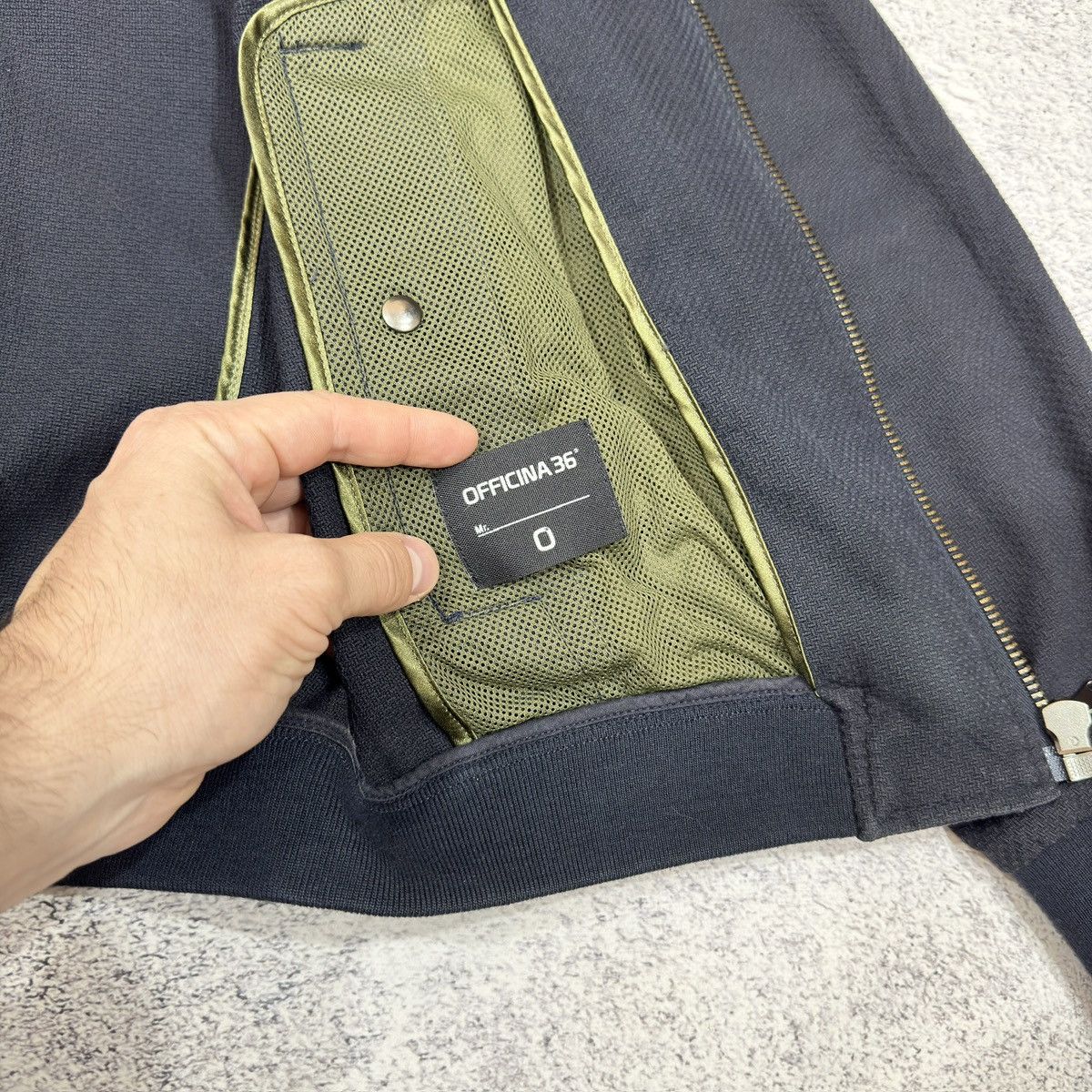 Designer × Officina36 Officina 36 Mens Cotton Bomber Jacket M-L size Size US L / EU 52-54 / 3 - 9 Thumbnail