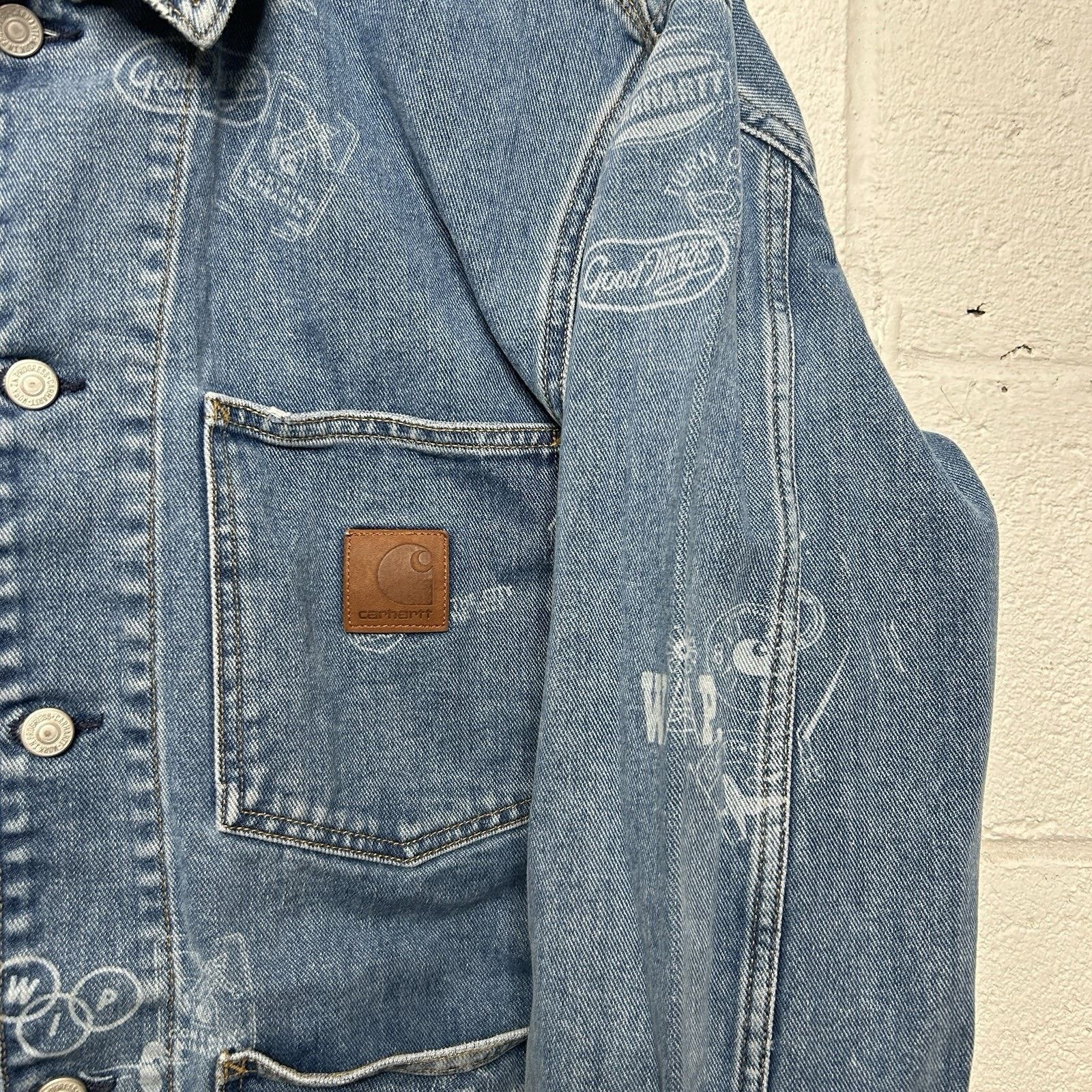 Carhartt Carhartt WIP Denim Stamp Print Jacket “Blue” 1033743 Size US M / EU 48-50 / 2 - 3 Thumbnail