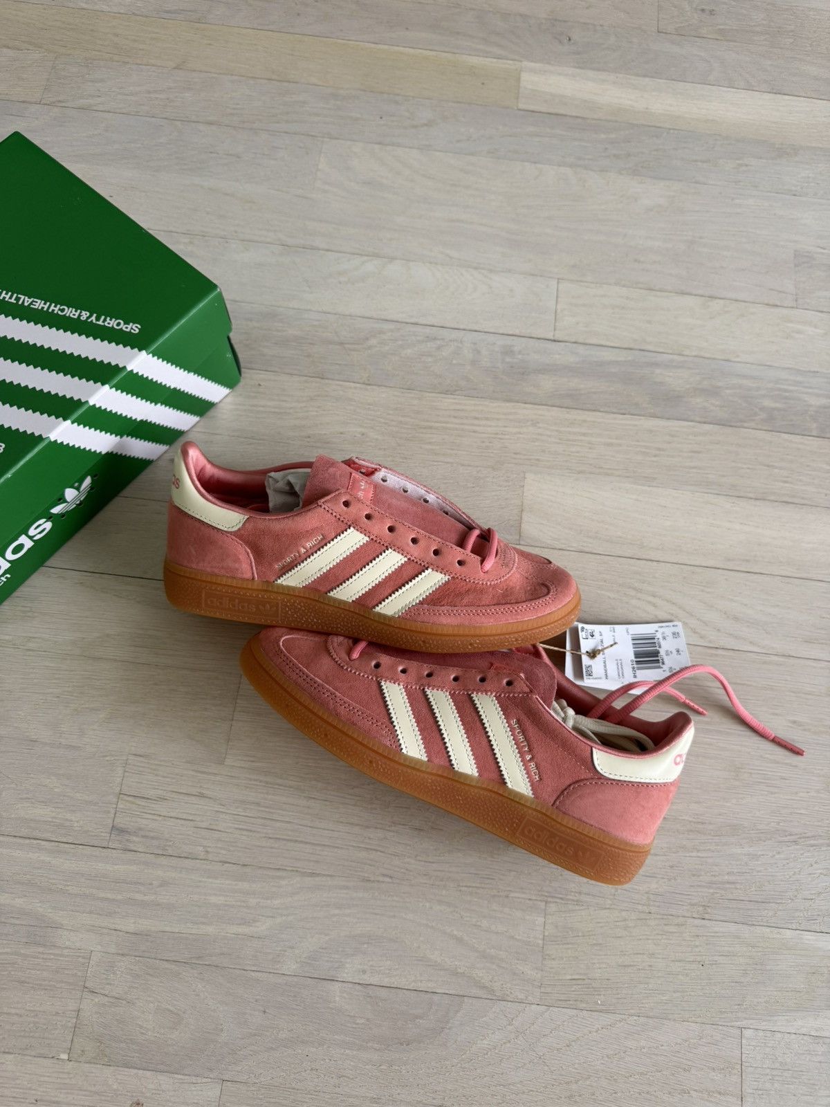 Adidas × Sporty & Rich Handball Spezial Sporty and Rich Pink Size US 7.5 / IT 37.5 - 1 Thumbnail