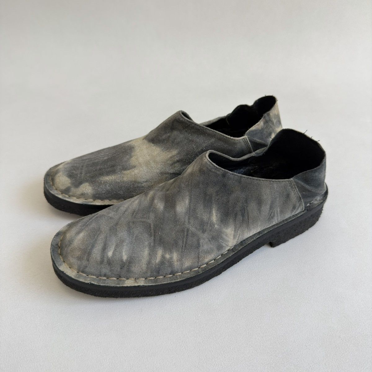 Ann Demeulemeester S/S 01 Tie Dye Suede Loafers / Mules Size US 9 / IT 39 - 2 Thumbnail