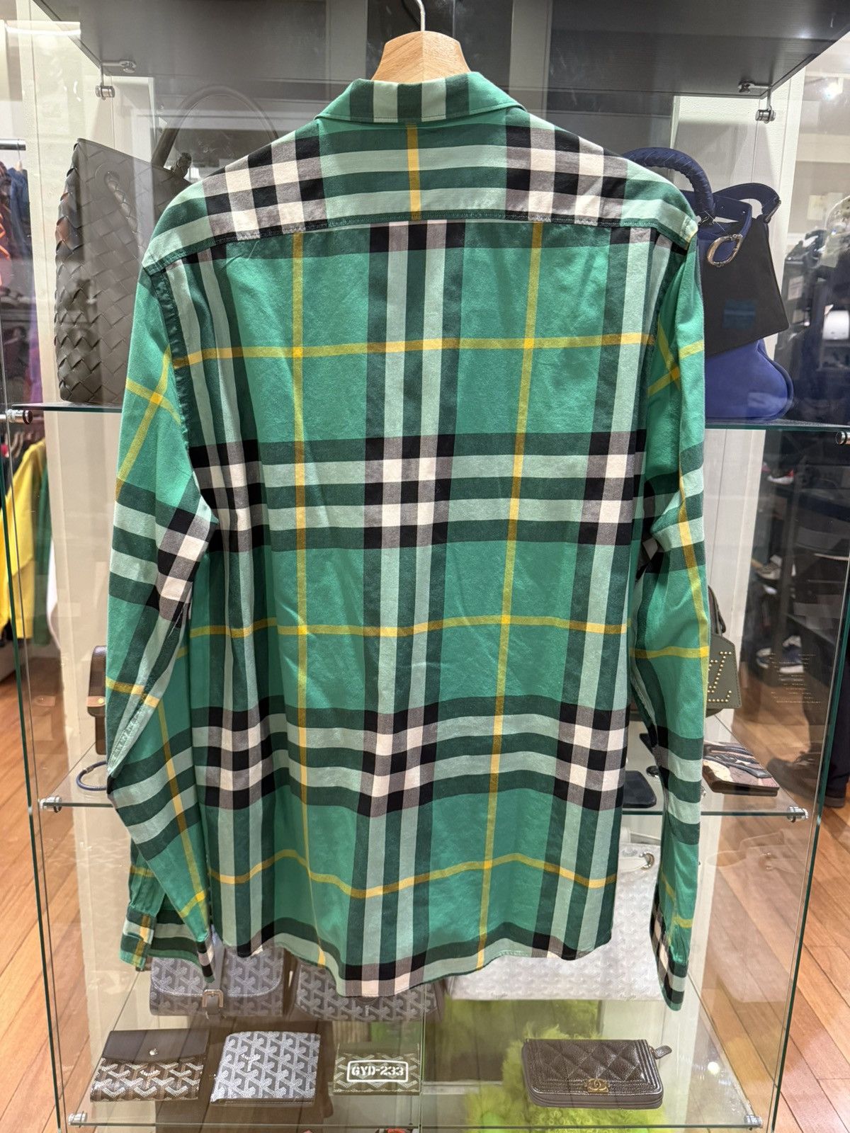 Burberry Burberry Brit Green Plaid Button Down Shirt Size US L / EU 52-54 / 3 - 2 Thumbnail