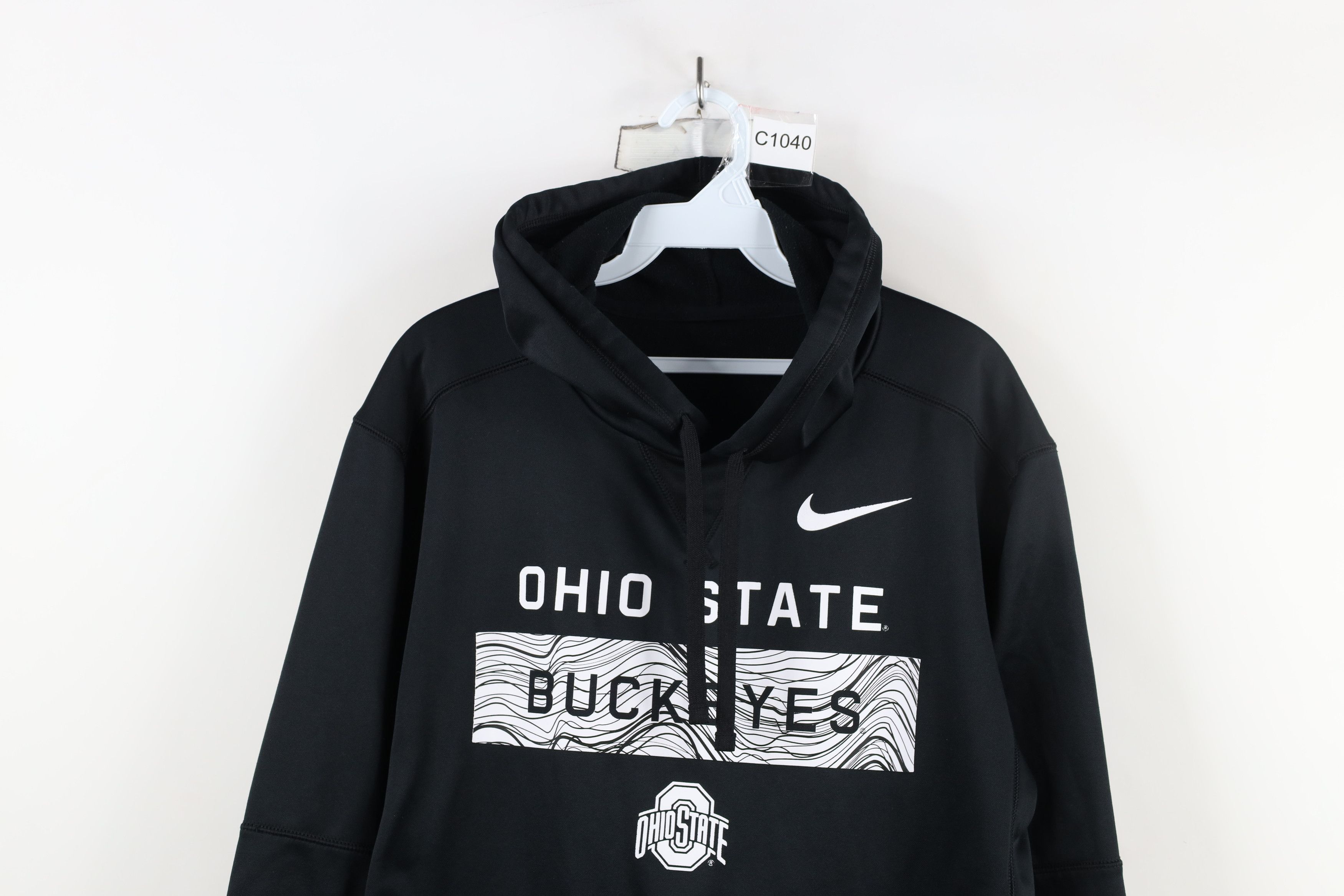 Nike × Vintage Nike Ohio State University Football Hoodie Sweatshirt Black Size US L / EU 52-54 / 3 - 2 Thumbnail