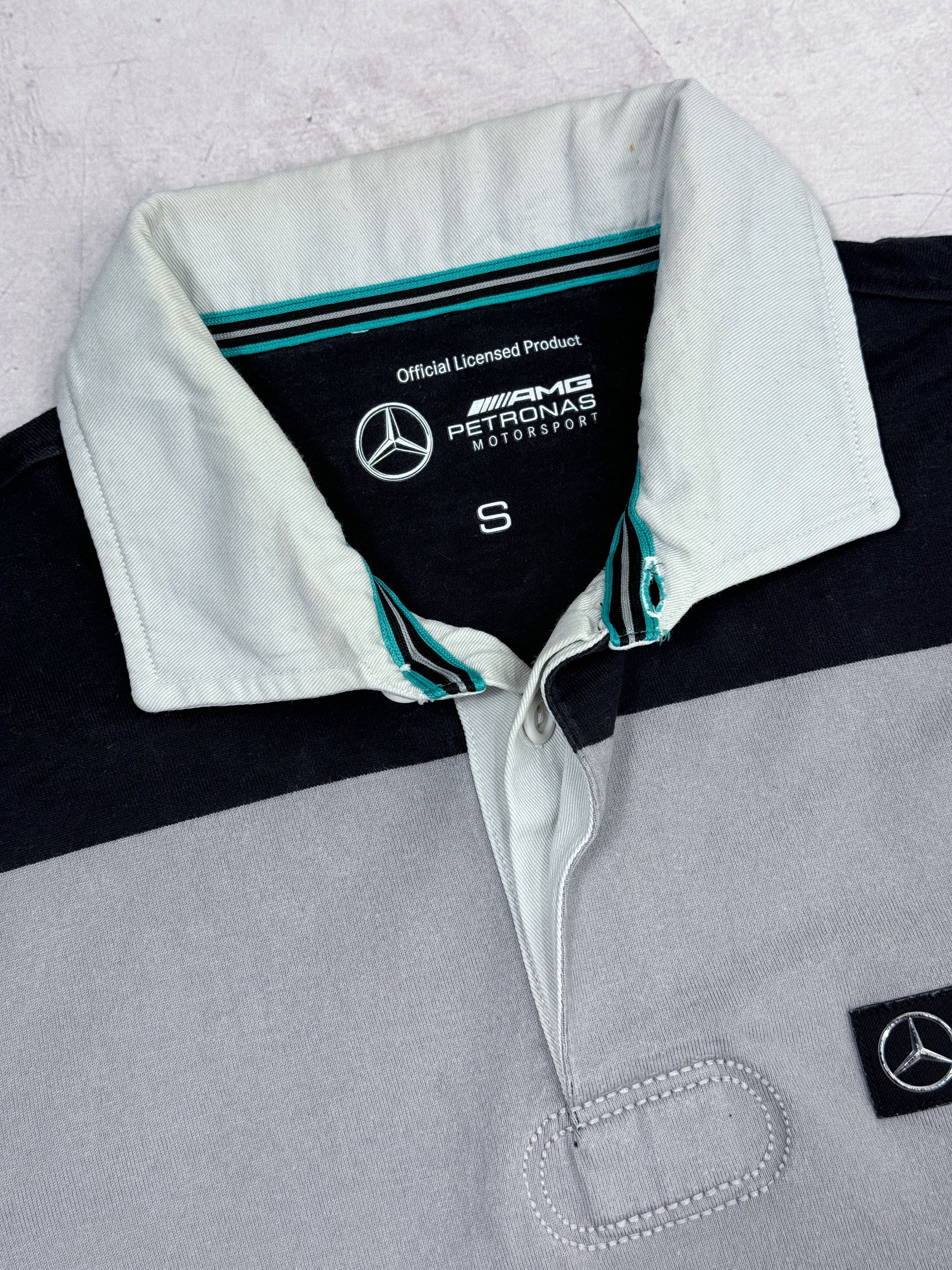 Formula 1 × Mercedes-Benz Mercedes AMG Petronas Rugby Shirt Formula1 Team 2020 Striped Size US S / EU 44-46 / 1 - 6 Thumbnail