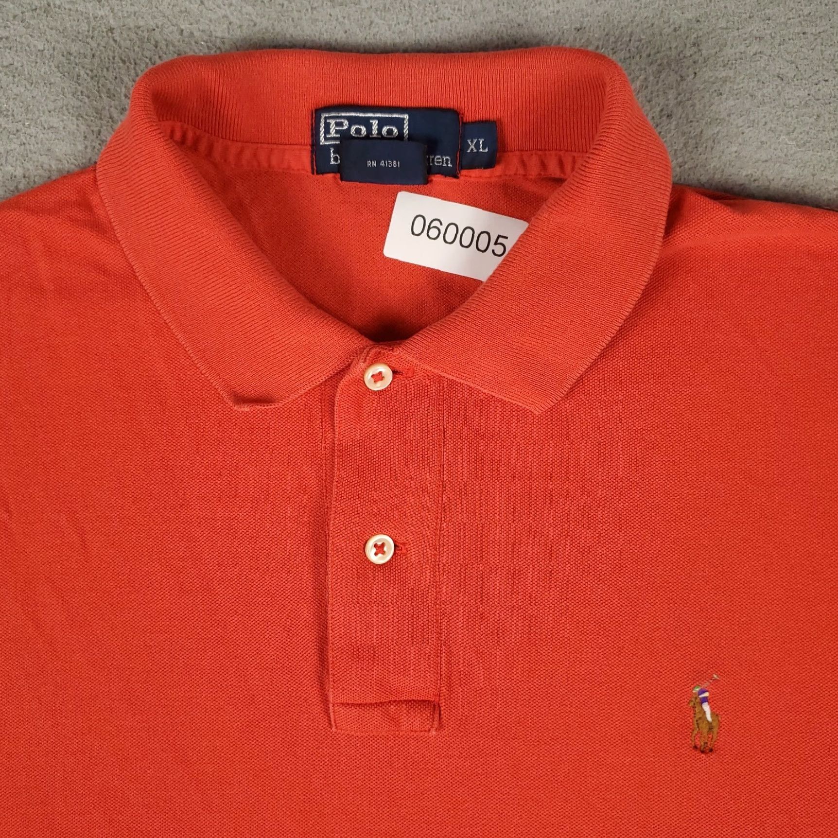 Ralph Lauren Ralph Lauren Polo Shirt Mens XL Orange Pony Logo Casual Classic Preppy Size US XL / EU 56 / 4 - 2 Thumbnail
