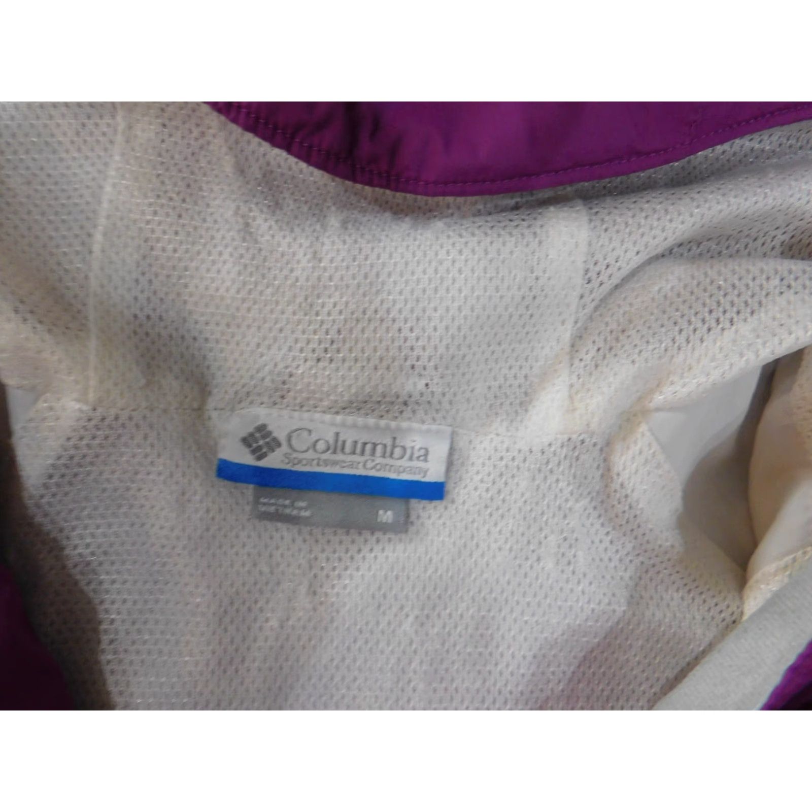 Vintage Columbia Windbreaker Jacket Womens Medium Purple Zip Outdoor Omni-TeC Lined Fall Spring Size M / US 6-8 / IT 42-44 - 5 Thumbnail