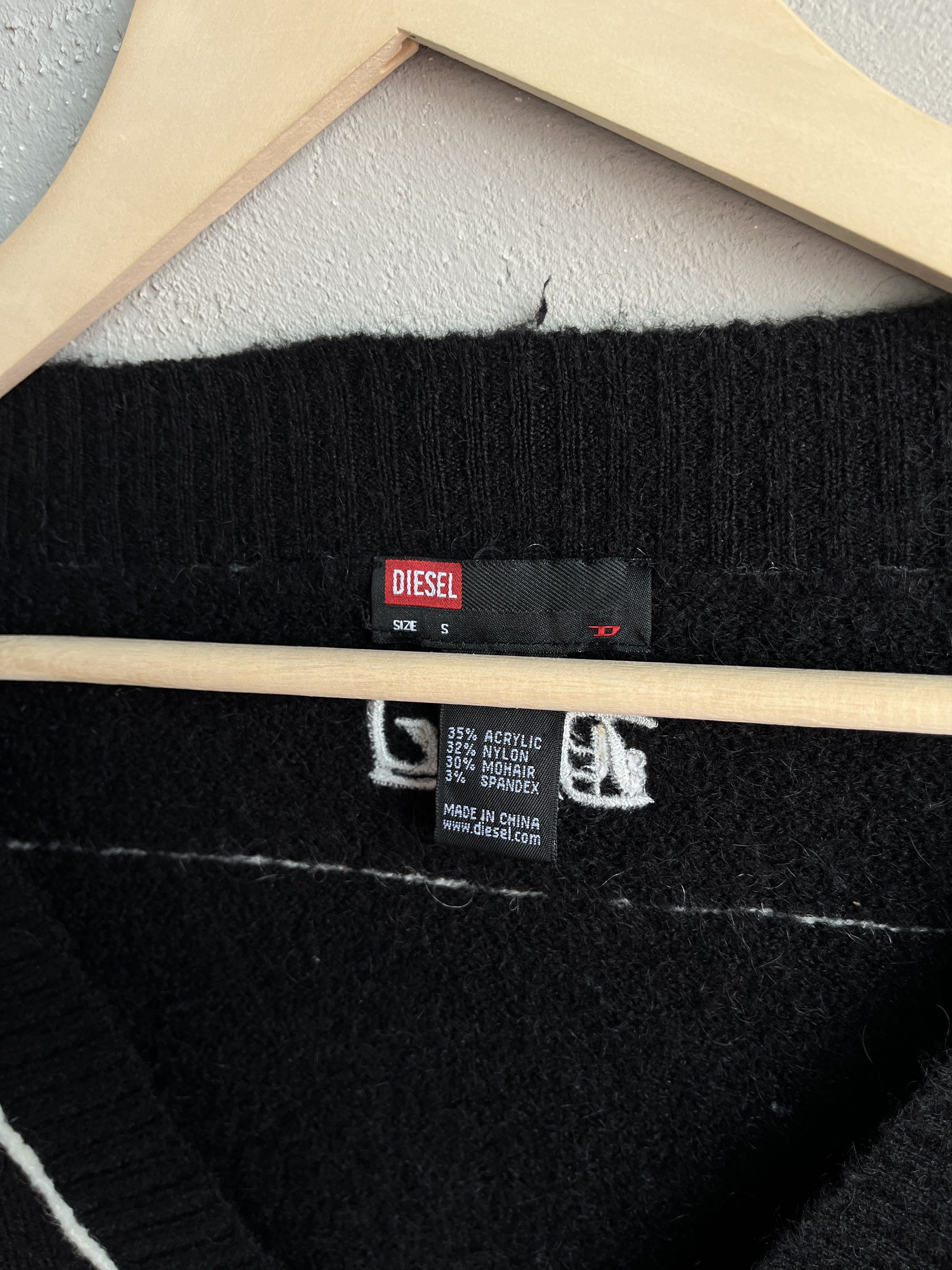 Diesel × Vintage Vintage Diesel 90s Opened Cardigan Mohair Women Sweater Size S / US 4 / IT 40 - 6 Thumbnail