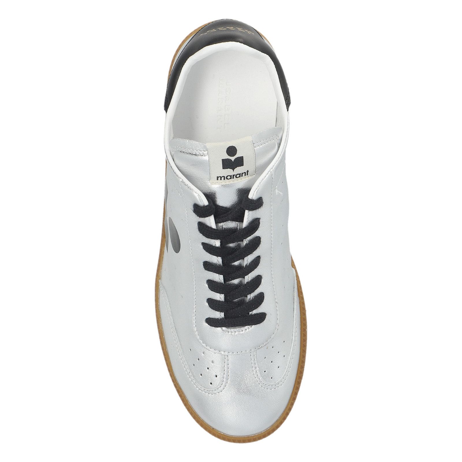Isabel Marant ISABEL MARANT Kaycee Silver Leather Sneakers New & Authentic Size US 8 / IT 38 - 4 Thumbnail