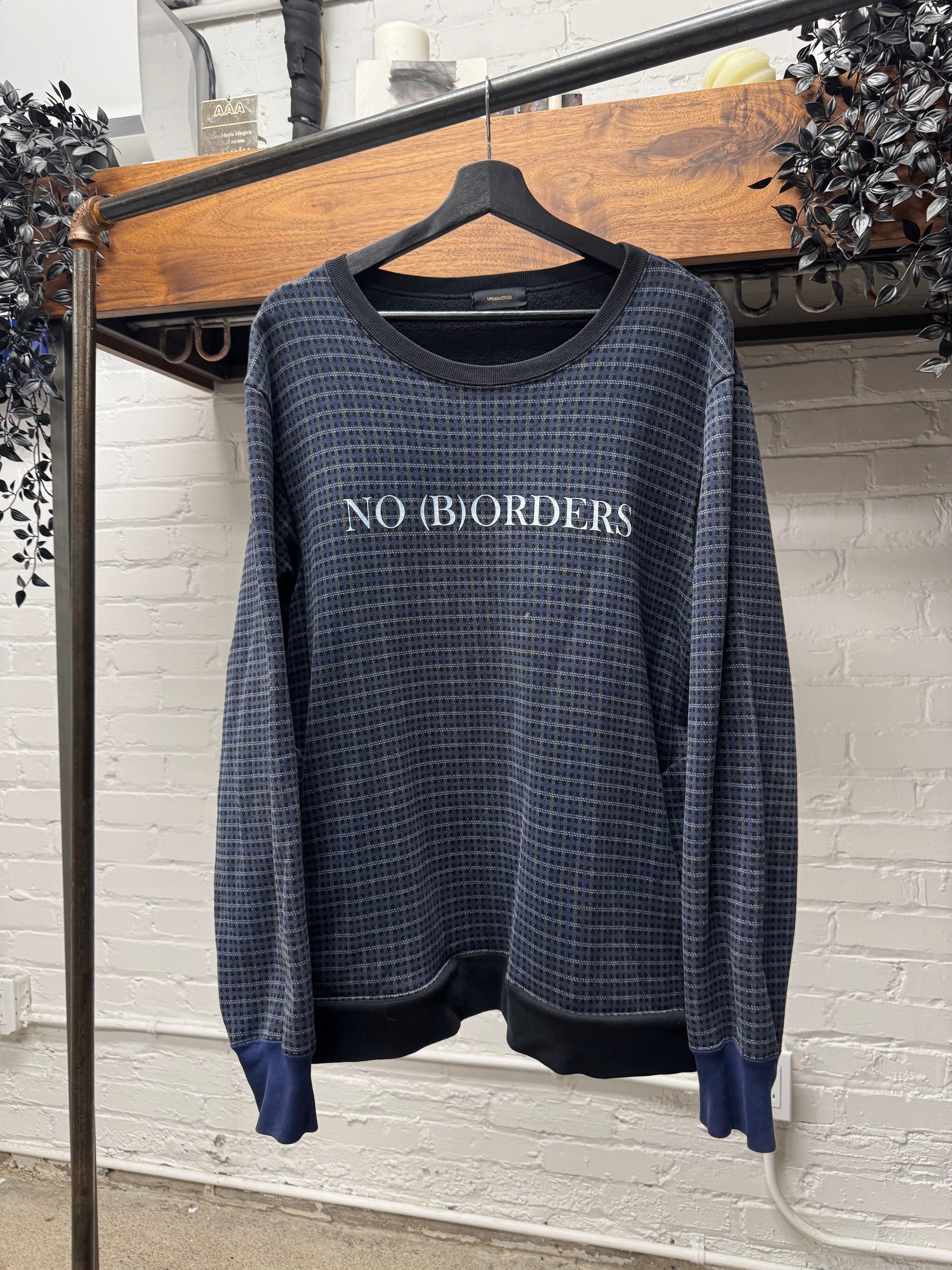 Undercover AW2015 Undercover ‘No Borders’ Plaid Crewneck Sweatshirt Size US L / EU 52-54 / 3 - 1 Thumbnail