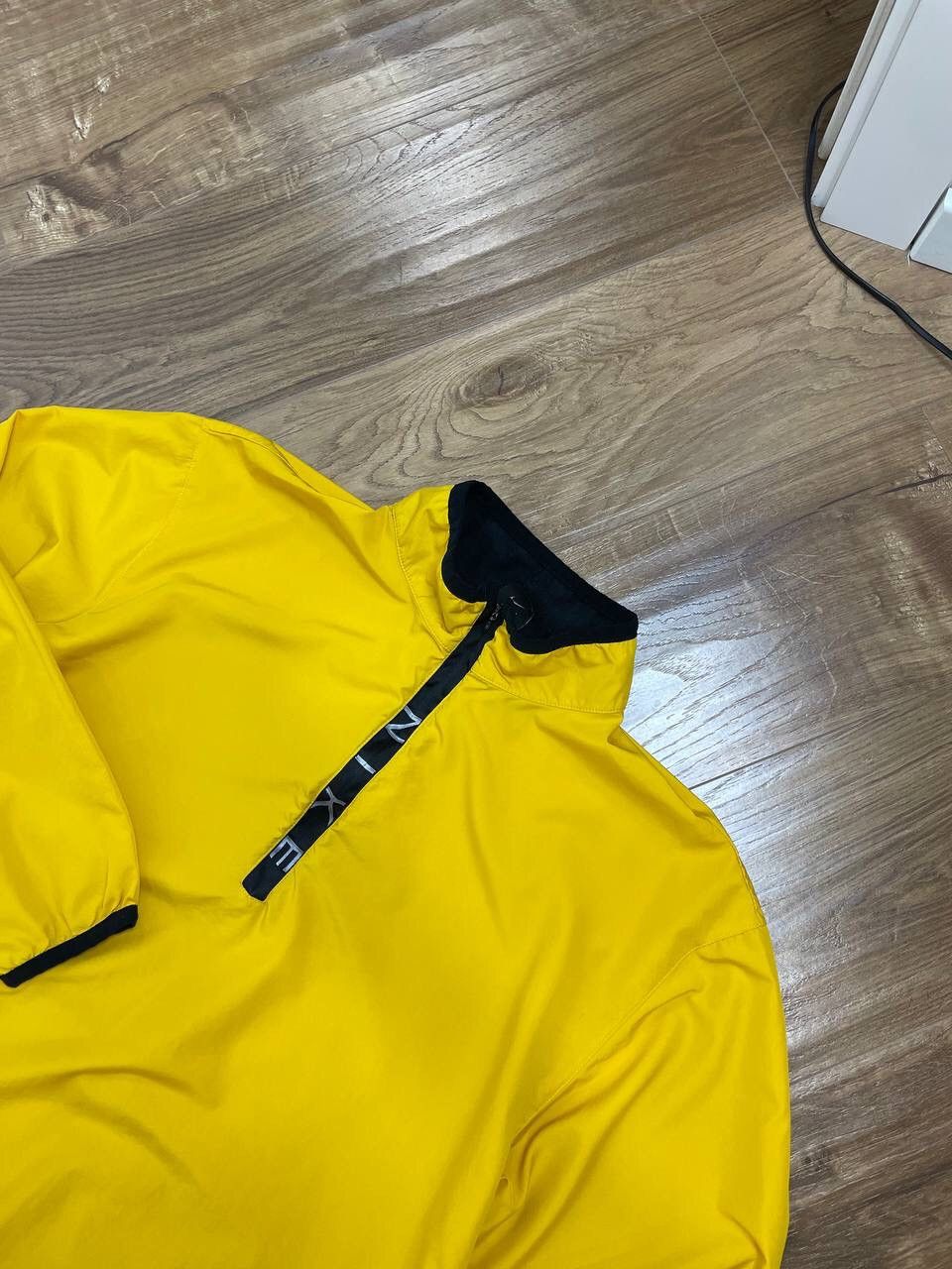 Nike × Vintage Vintage Nike Y2K Style Hot Yellow Logo Anorak Bomber Jacket Size US L / EU 52-54 / 3 - 4 Thumbnail