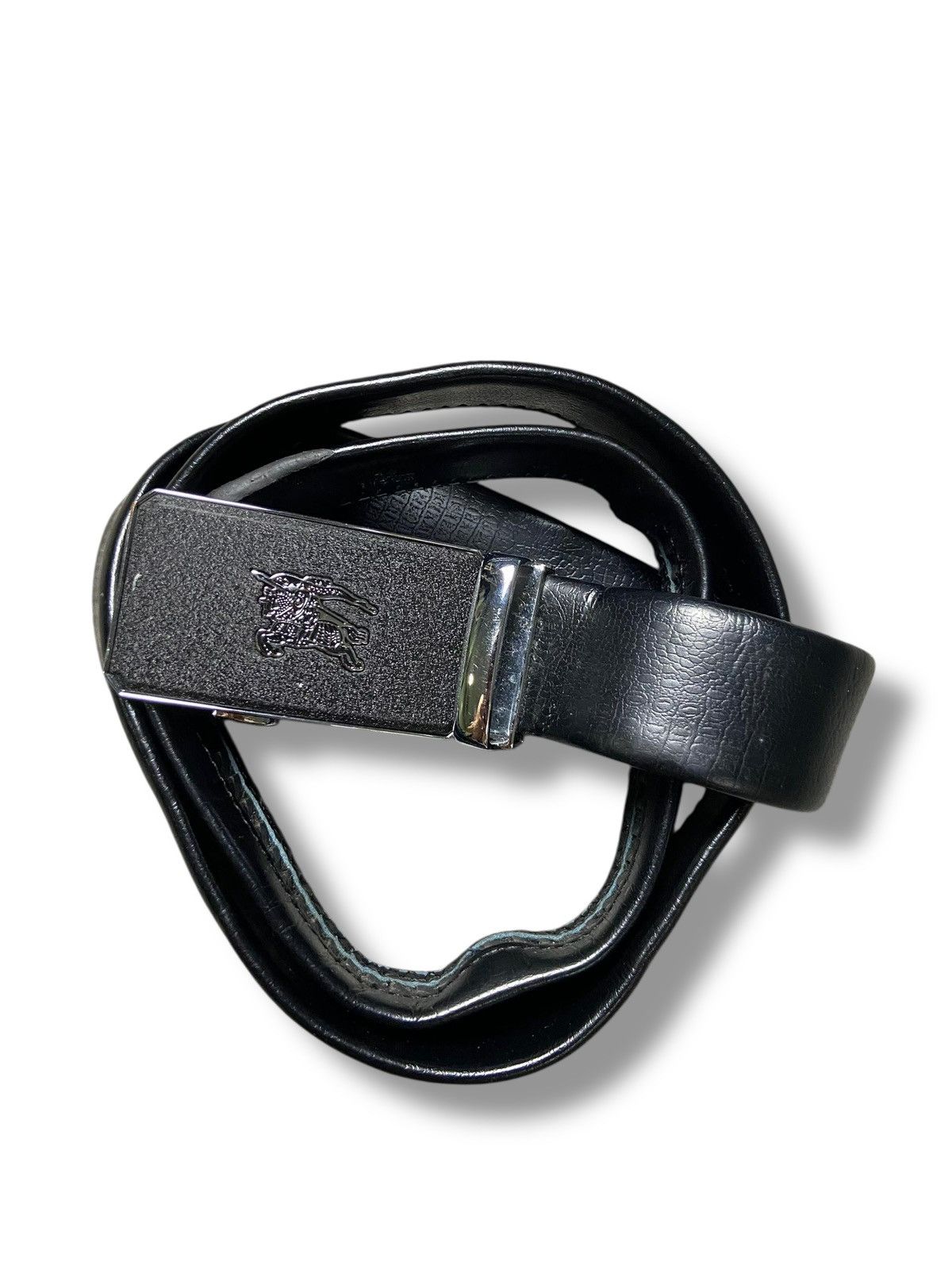 Burberry 🔥 BURBERRY BLACK LEATHER BELT 🔥 (142) Size 42 - 5 Thumbnail