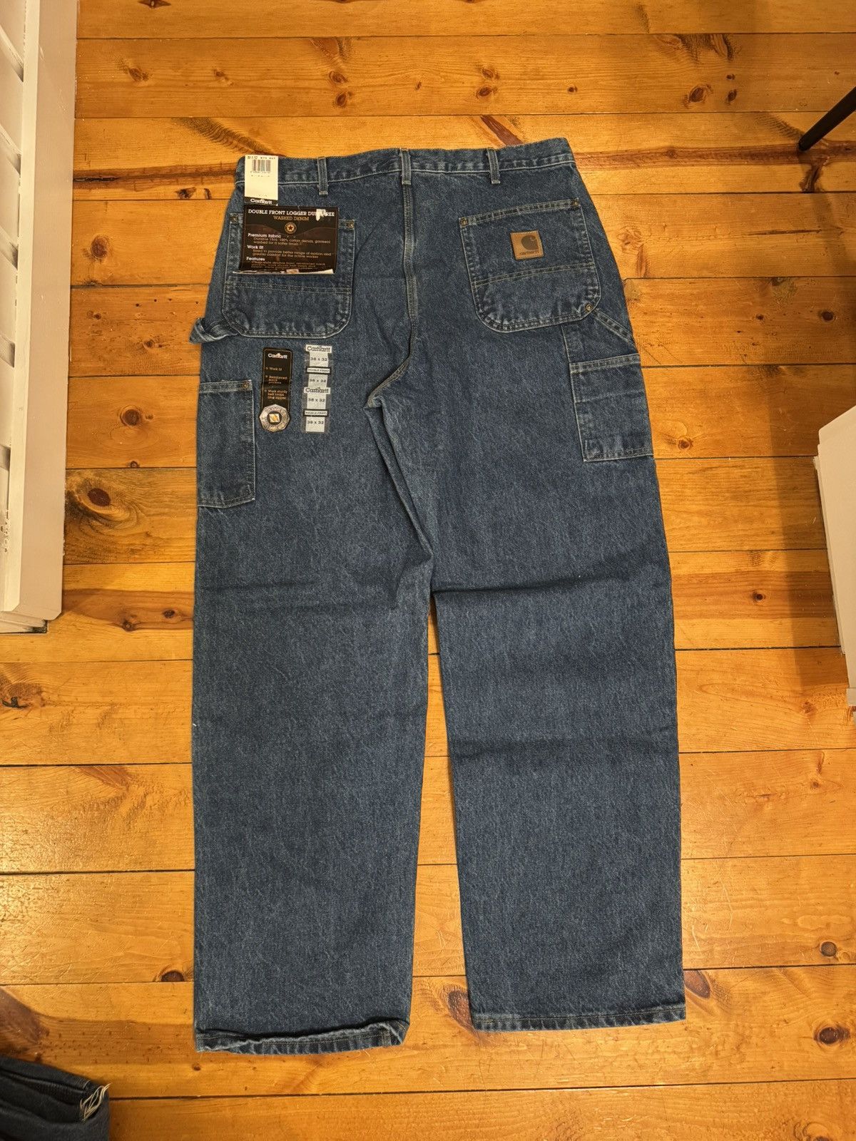 Carhartt Vtg Y2k DSWT B73 DST Carhartt Denim Double Knee Pants. 38x32 Size US 38 / EU 54 - 5 Thumbnail