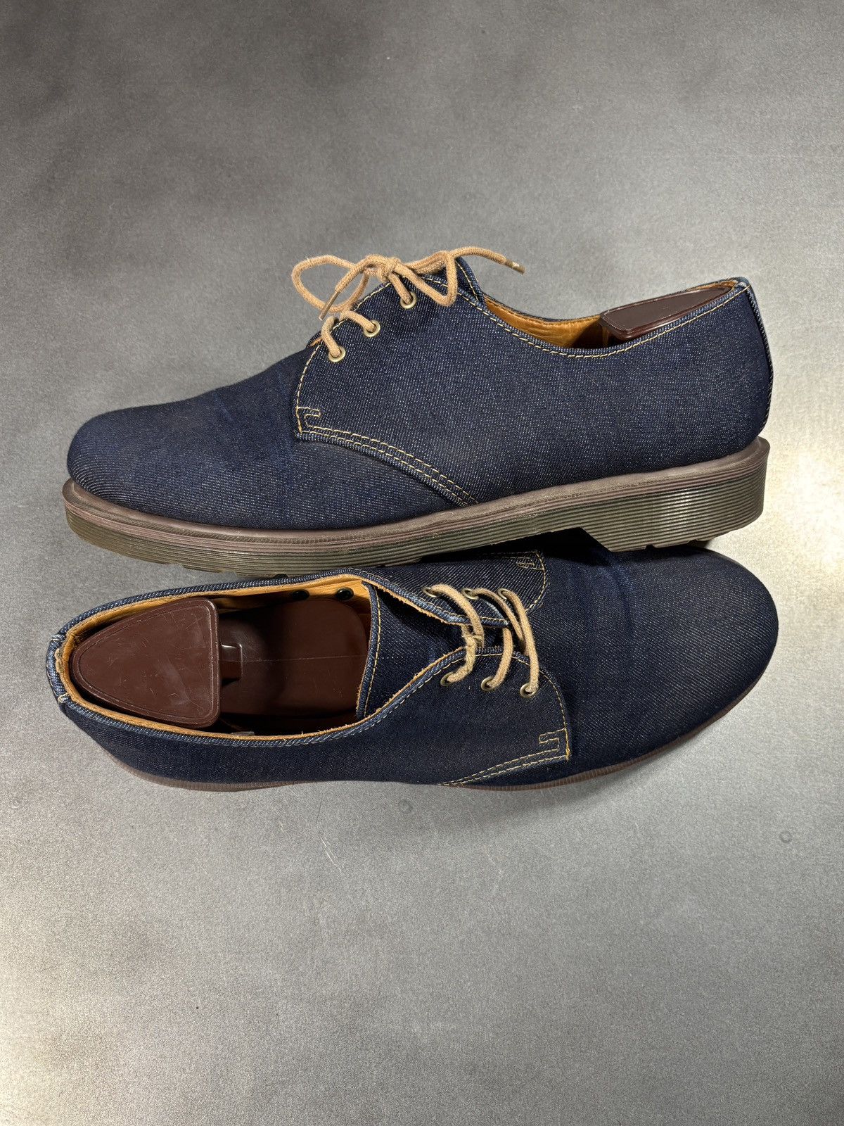 Dr. Martens F/W 2004 Doc Martens Denim Derby Boots Y2K Vintage Cagney 10 Size US 10.5 / EU 43-44 - 1 Thumbnail