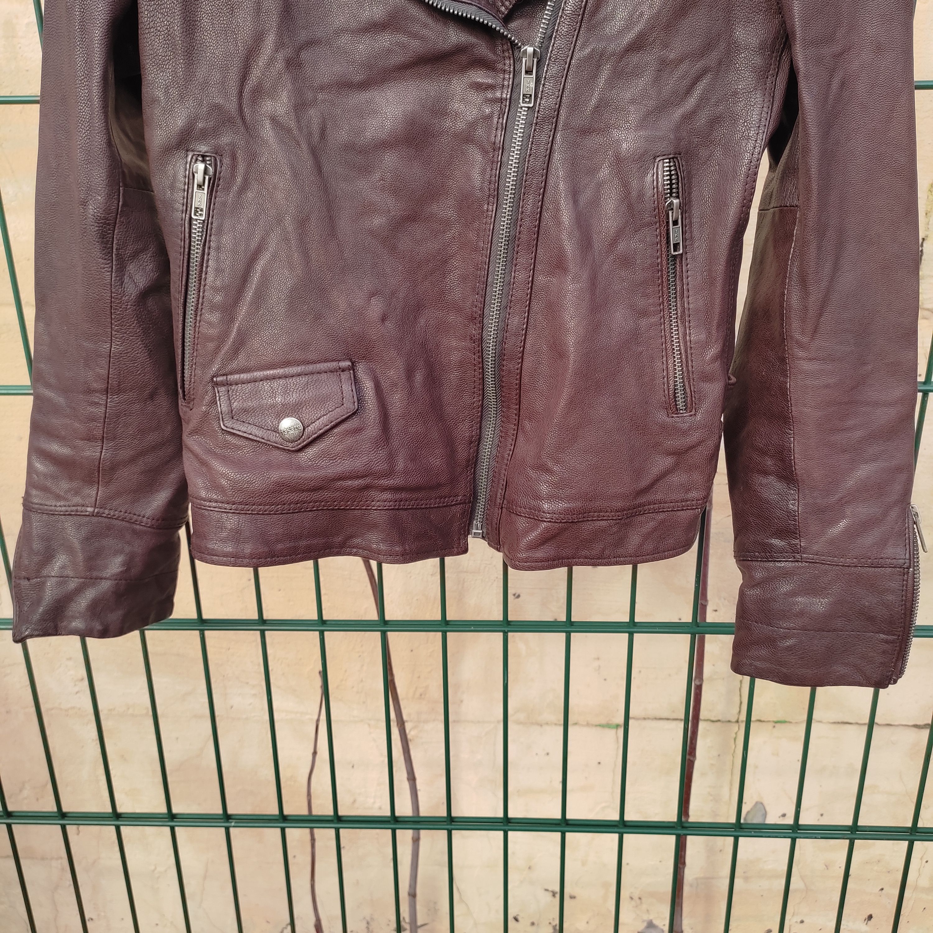 Diesel Diesel womens leather biker vintage jacket Size L / US 10 / IT 46 - 7 Thumbnail