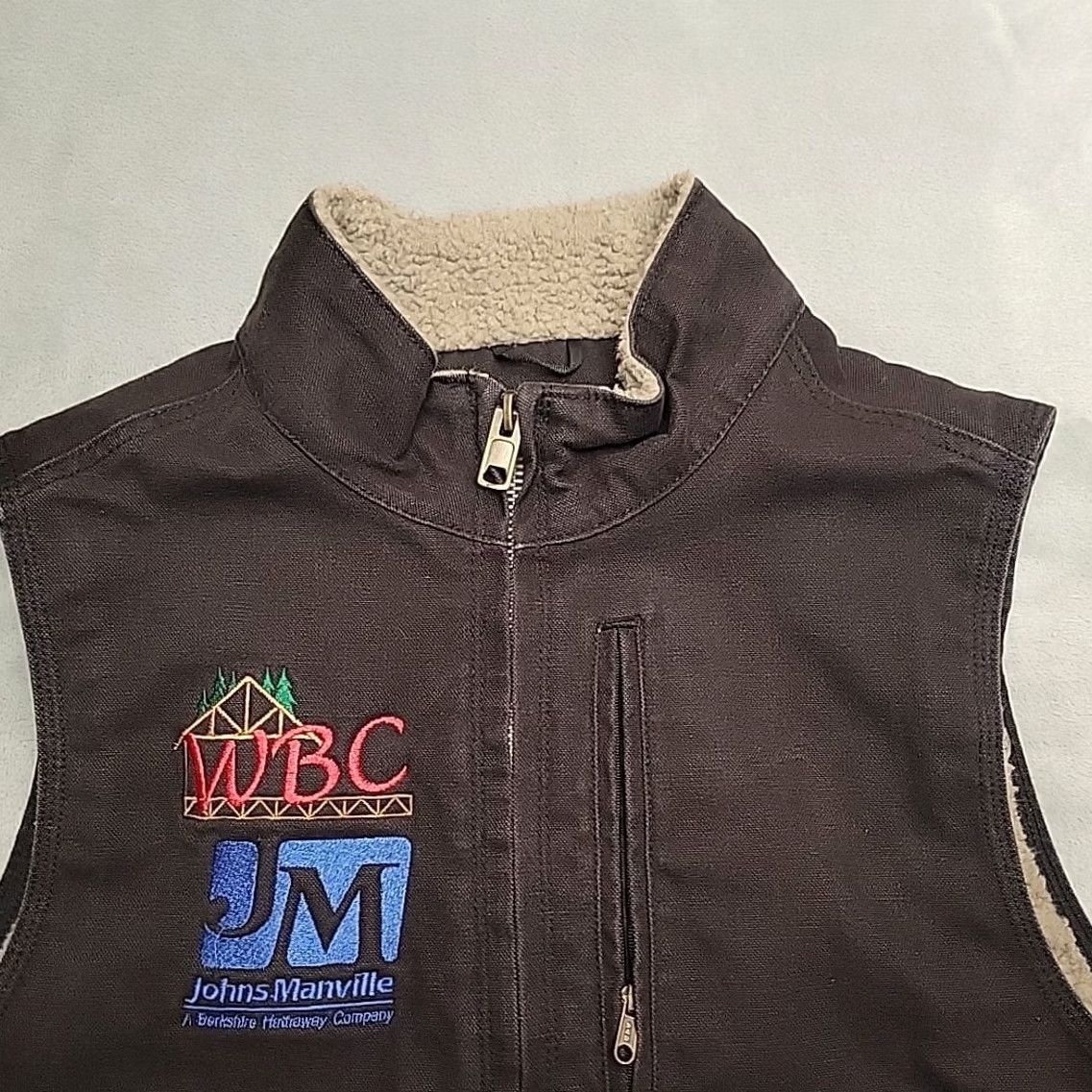 Vintage Berne Vest Mens Large Reg Black Sherpa Lined Duck Canvas Workwear Outdoors Work Size US L / EU 52-54 / 3 - 3 Thumbnail