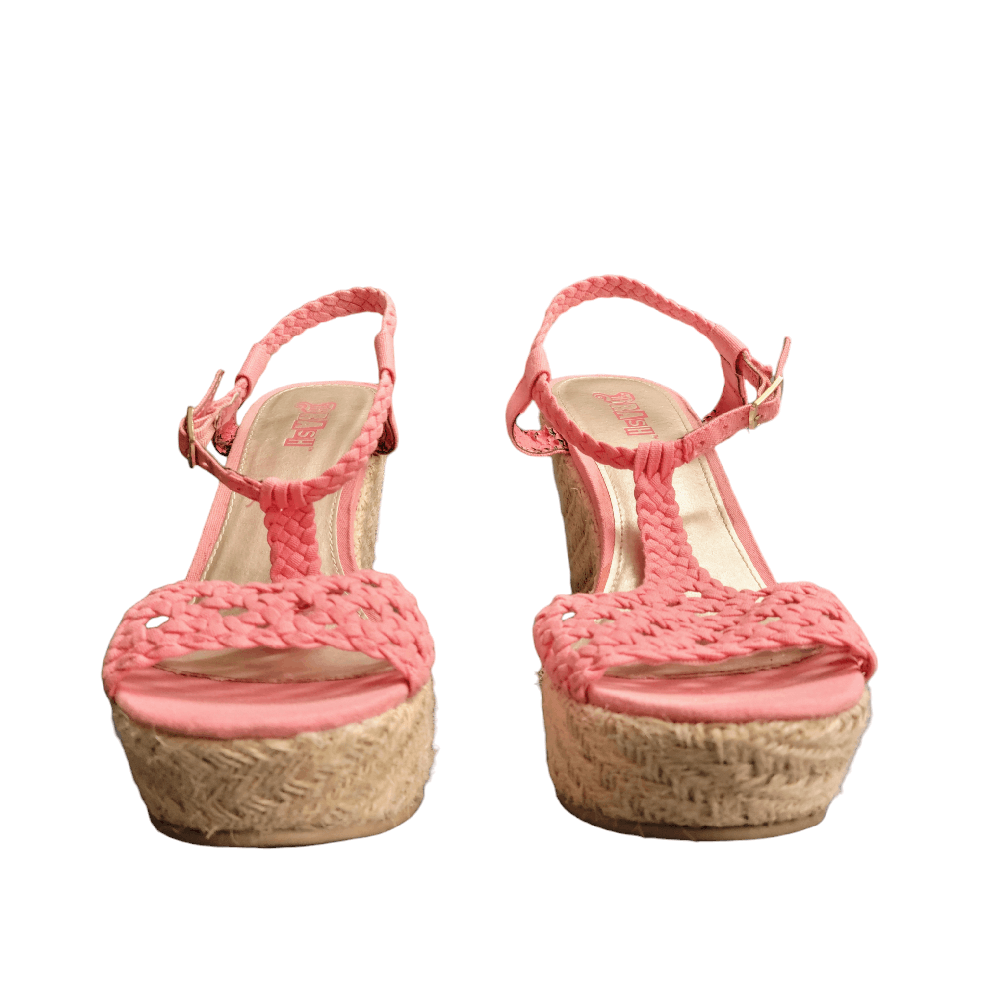 NBDN Nobrandedon Brash Pink Braided Platform High Heels Sandals Size US 9 / IT 39 - 6 Thumbnail