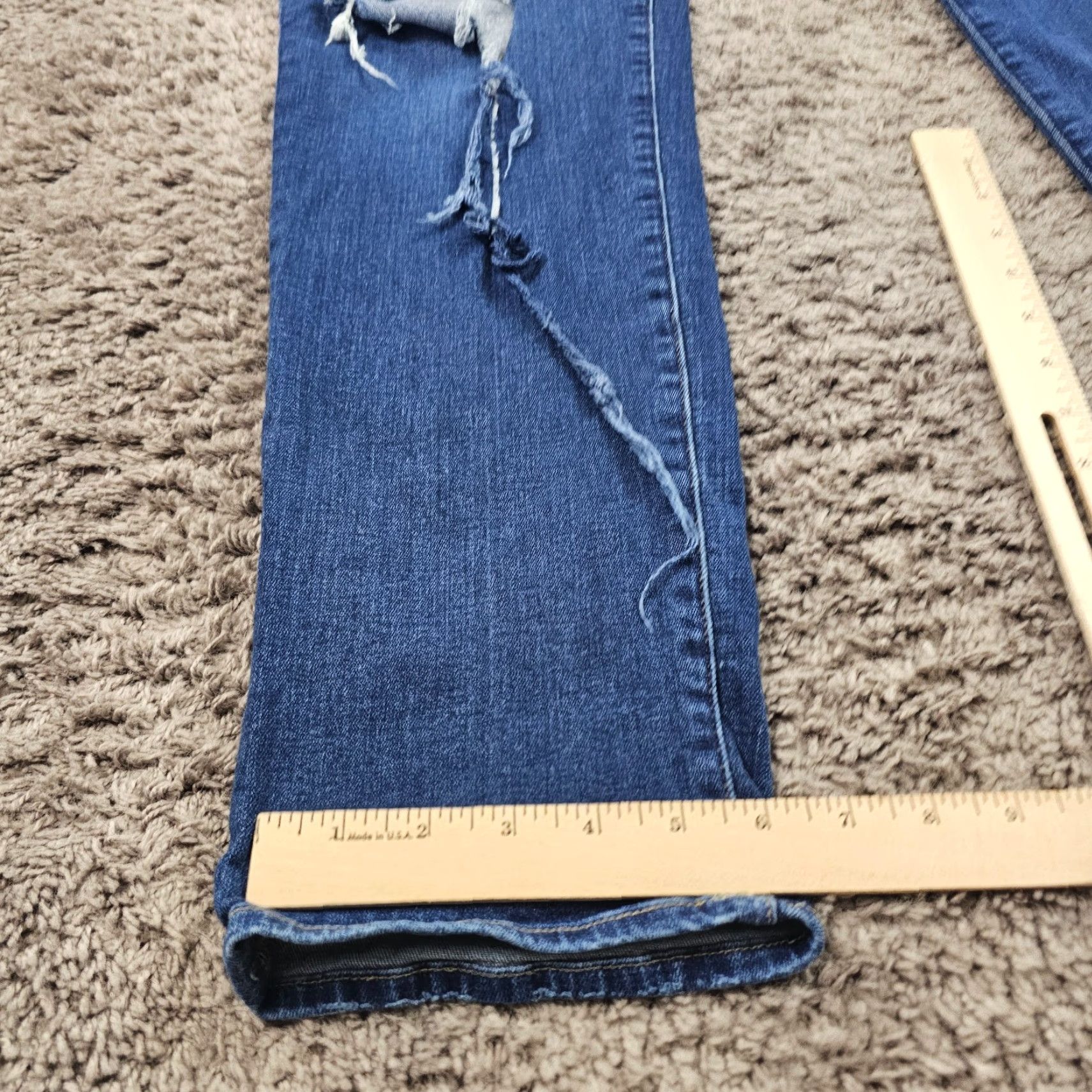 Hudson HUDSON Jeans Men's 38 Skinny Distressed Dark Wash Denim Ace Laurence Blue Size US 35 - 7 Thumbnail