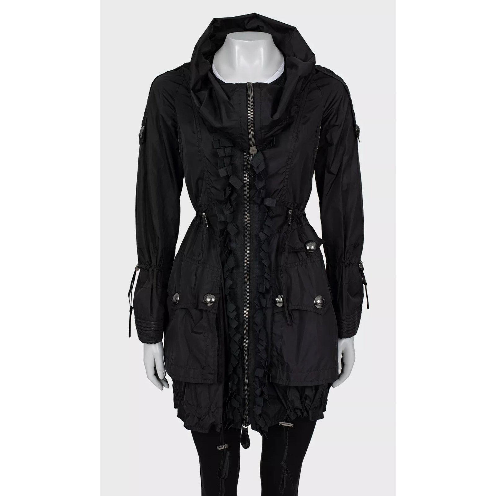 Elegant Burberry Black Trench Coat - Size XS (IT38)