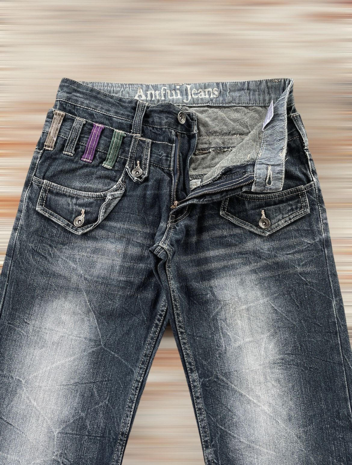 Fashion Victim × If Six Was Nine × Vintage ANTFUI DOUBLE WAIST JEANS Size US 28 / EU 44 - 4 Thumbnail