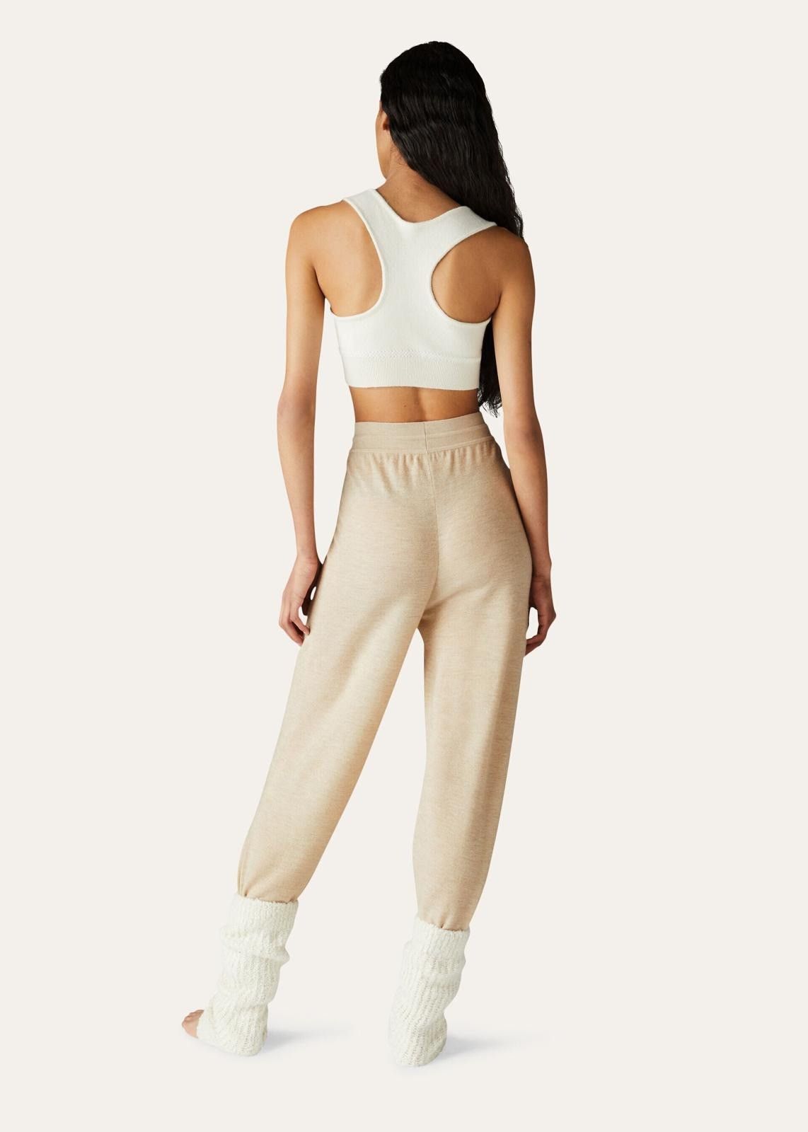 Loro Piana o1srvl11e1124 Cocooning Regular-Fit Cropped Joggers in Beige Size 27" / US 4 / IT 40 - 5 Thumbnail