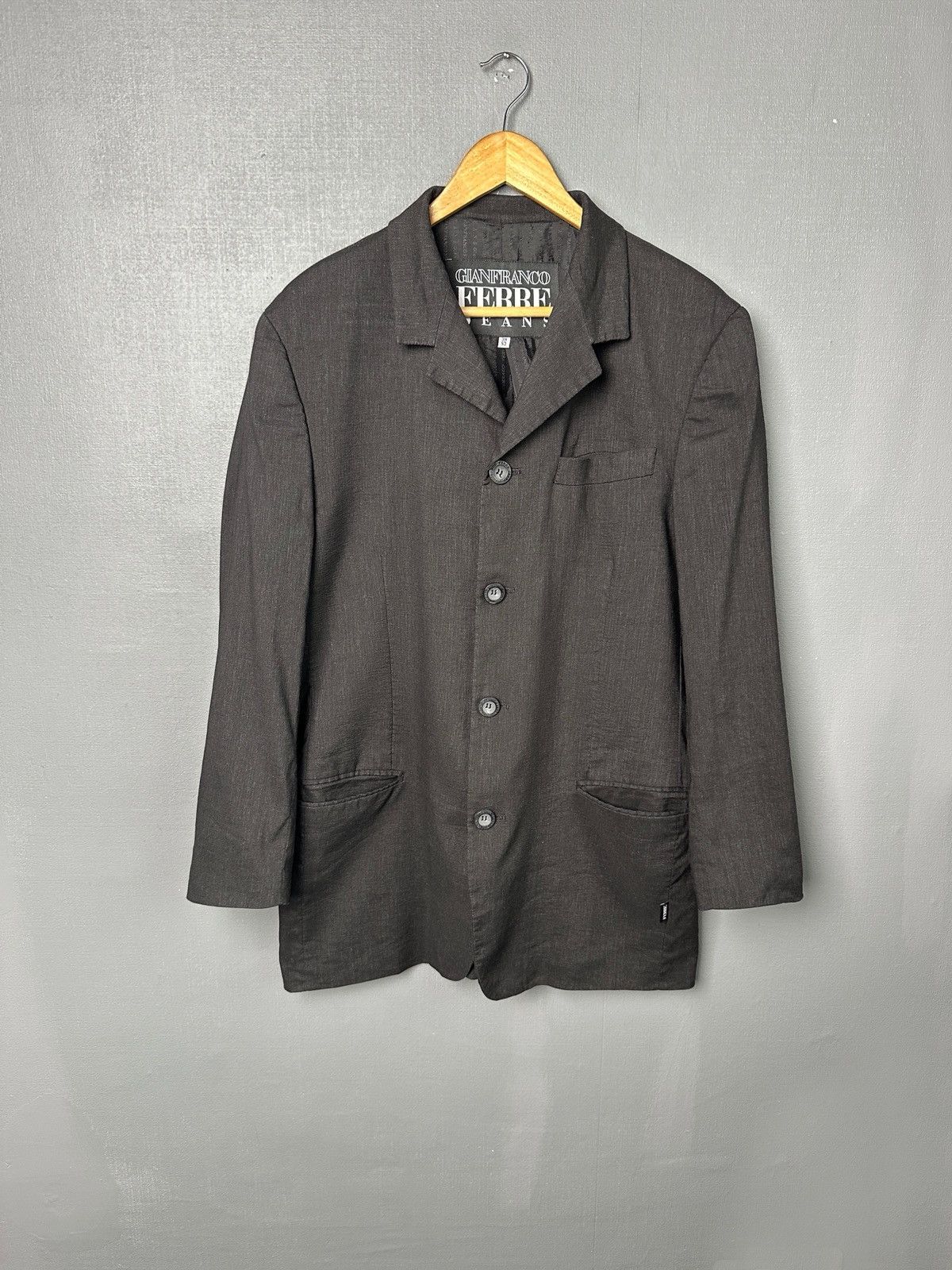 Gianfranco Ferre GIANFRANCO FERRE JEANS Linen Blend Blazer Jacket Men’s sz 52 Size 42L - 1 Thumbnail