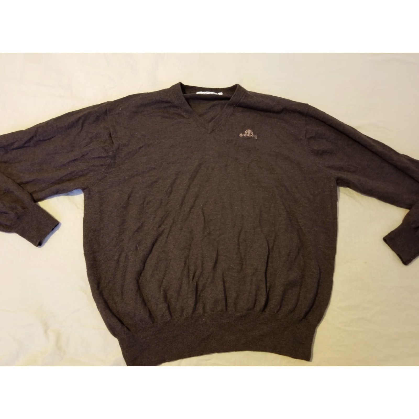 Peter Millar VINTAGE? No — Mens Peter Millar Wool Sweater Brown V-Neck Daniel Island Shirt Mens L Brown Wool Pullover Golf Fall Winter Spring Regular Knit Logo Size US L / EU 52-54 / 3 - 2 Thumbnail