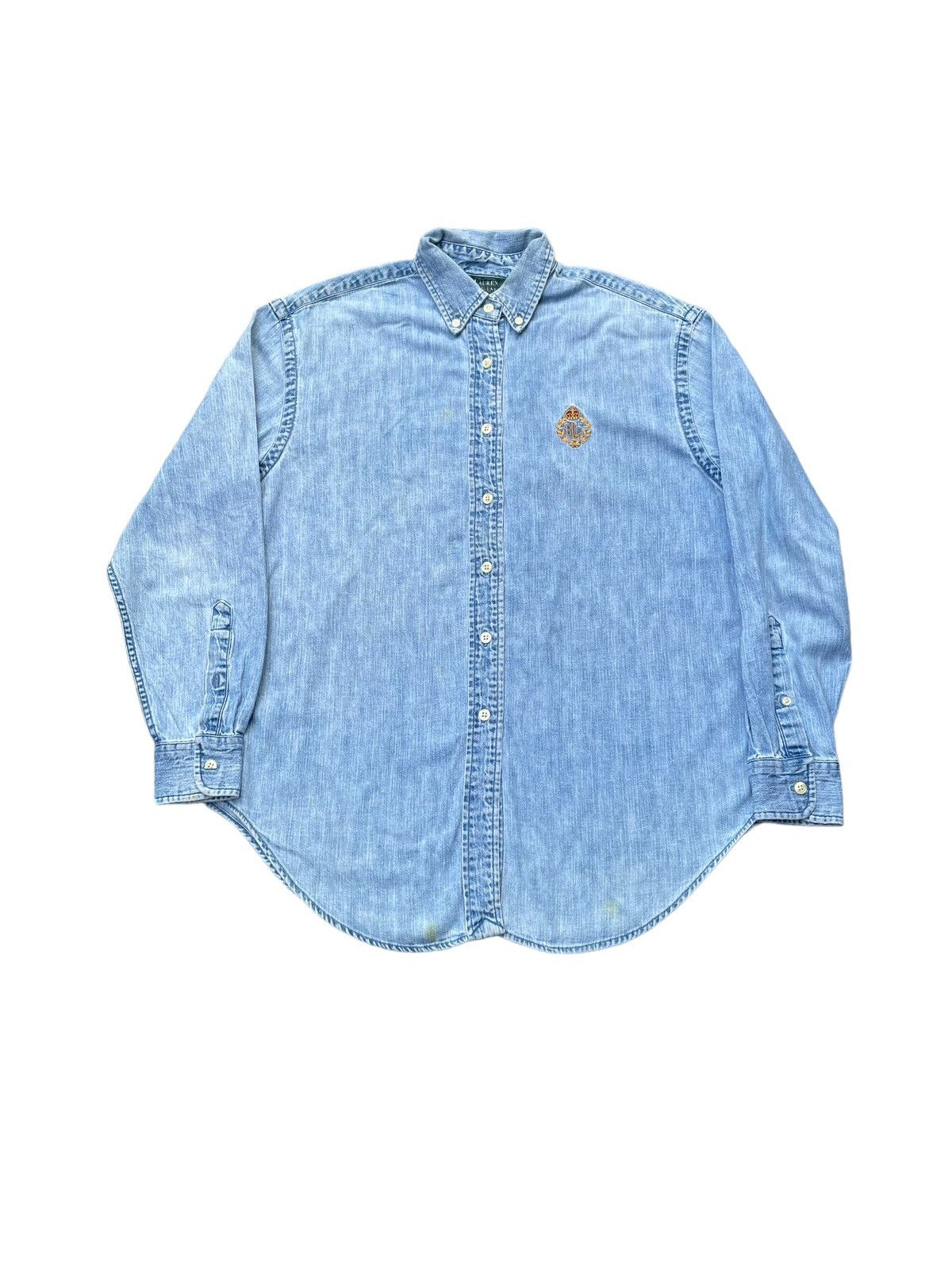 Designer Vintage Lauren Denim Shirt Size US M / EU 48-50 / 2 - 1 Thumbnail