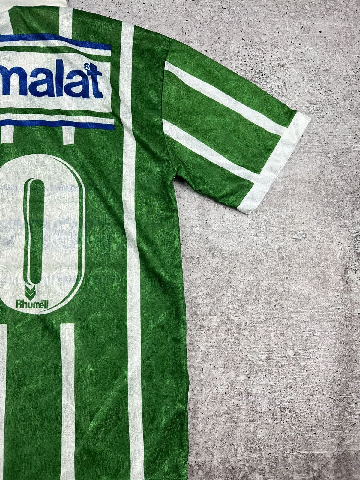Vintage 1993/94 Rhumell Palmeiras #10 Match Worn Home Jersey Size US L / EU 52-54 / 3 - 18 Thumbnail