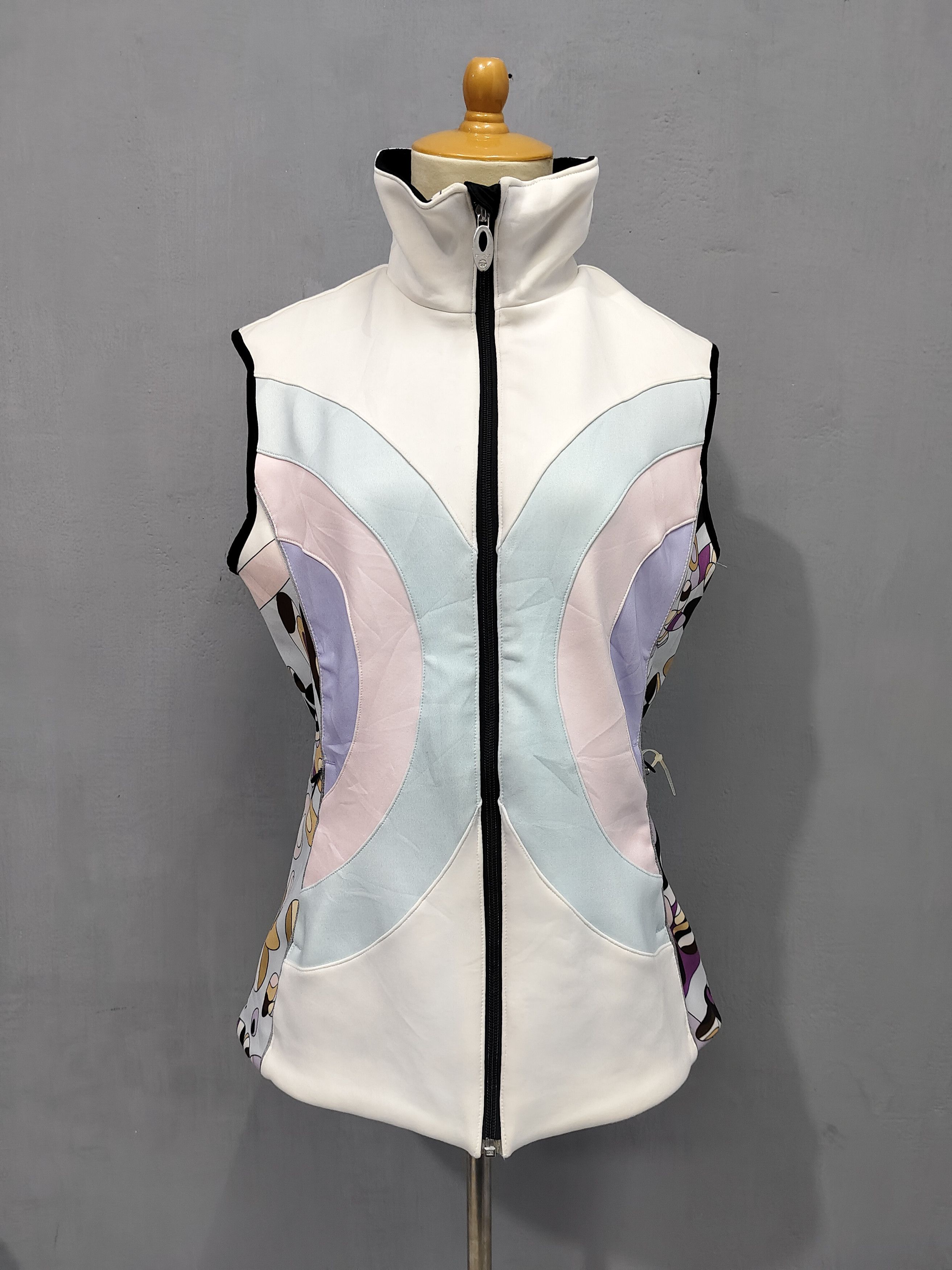 Emilio Pucci 00s Emilio Pucci x Rossignol Gardena Pastel Geometric Vest Size L / US 10 / IT 46 - 10 Thumbnail