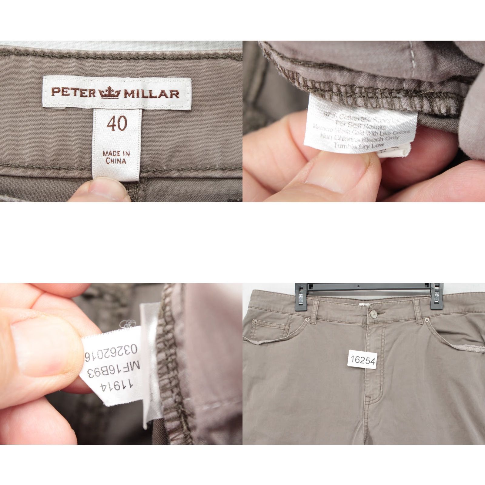 Peter Millar VINTAGE Peter Millar Ultimate Sateen 5-Pocket Pants Men 40 x 33 Brown Stretch Golf Size US 40 / EU 56 - 8 Thumbnail