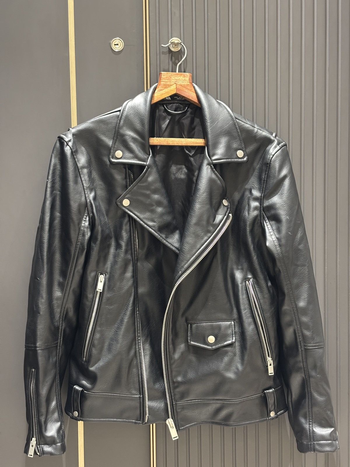 Zara Zara Srpls Leather Bomber Jacket | Grailed