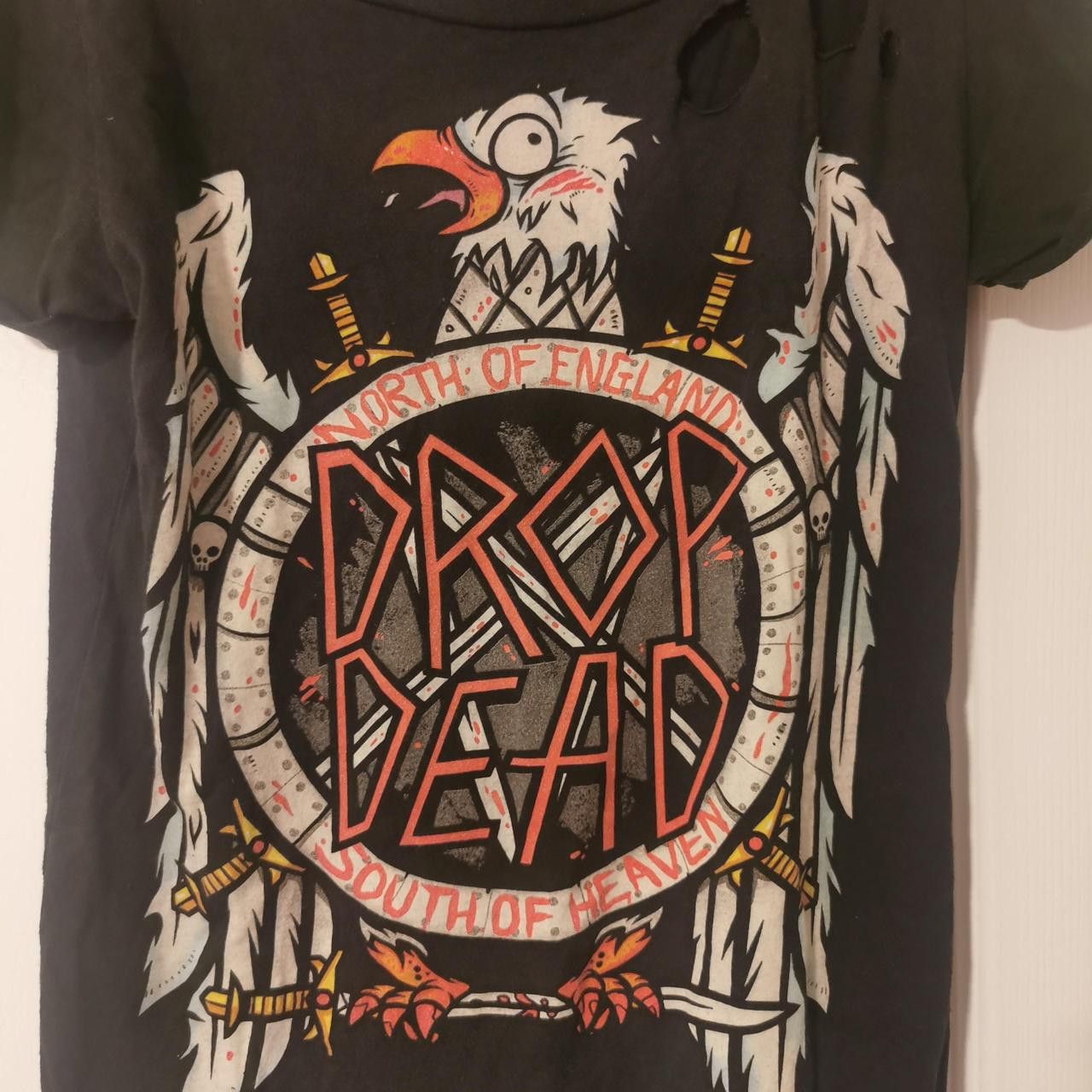 Drop Dead Clothing Drop Dead - Slayer South of Heaven Ladies Small T shirt rips Size S / US 4 / IT 40 - 2 Thumbnail