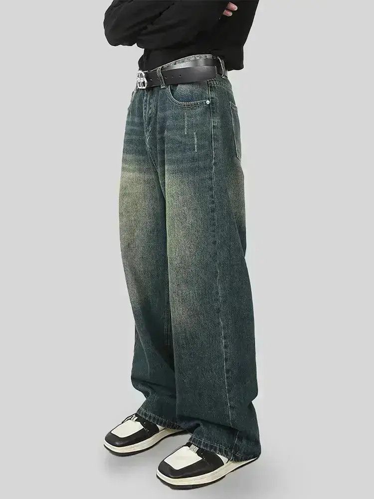 Japanese Brand Retro Blue Loose Wide Leg Jeans Size US 30 / EU 46 - 4 Thumbnail