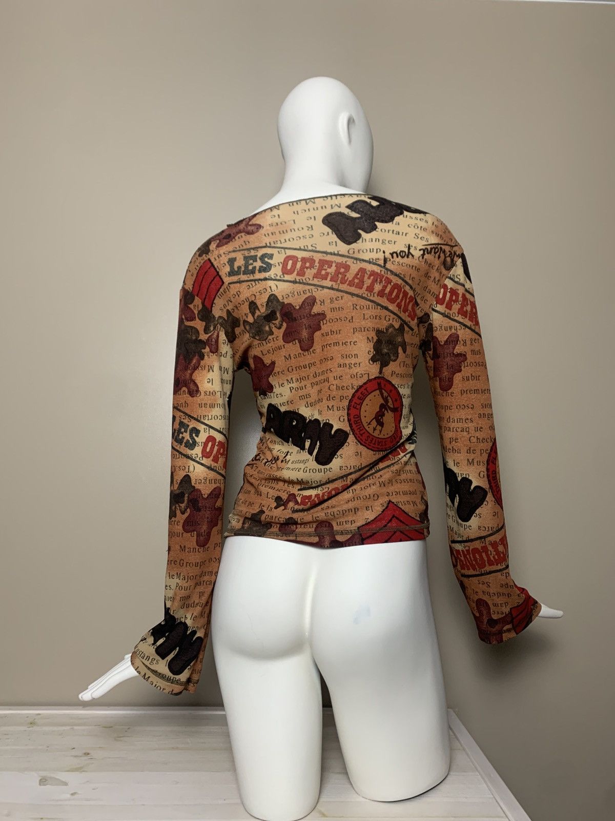 Vintage VINTAGE Y2K PRINTED LONG SLEEVE JEAN PAUL GAULTIER STYLE Size M / US 6-8 / IT 42-44 - 4 Thumbnail
