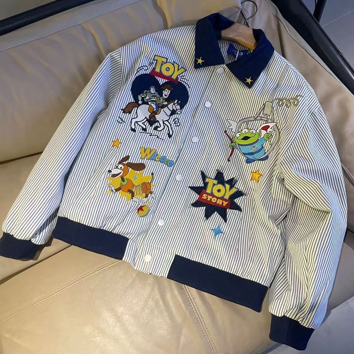 Vintage Toy Story Heavy Embroidery Varsity Jacket Size US M / EU 48-50 / 2 - 3 Thumbnail