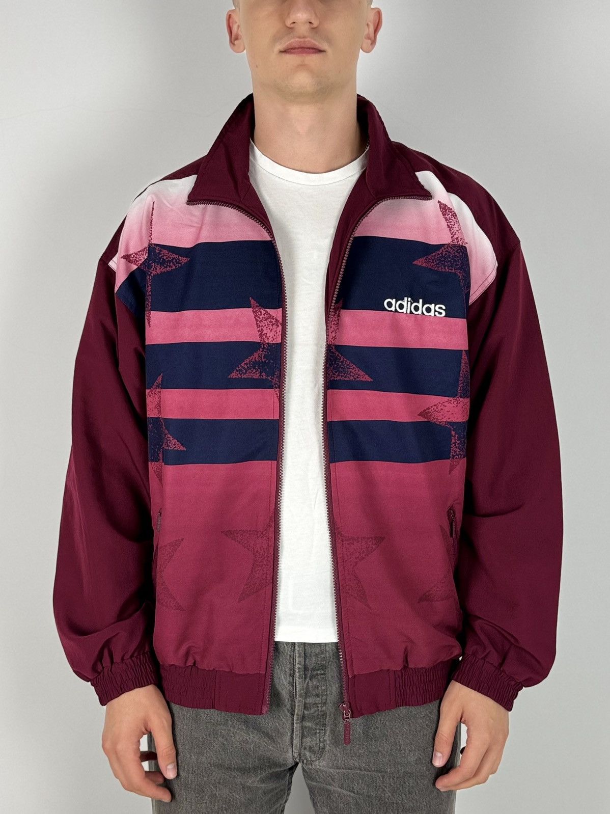Adidas 1990’s Vintage Adidas Stars Track Jacket Size US L / EU 52-54 / 3 - 1 Thumbnail