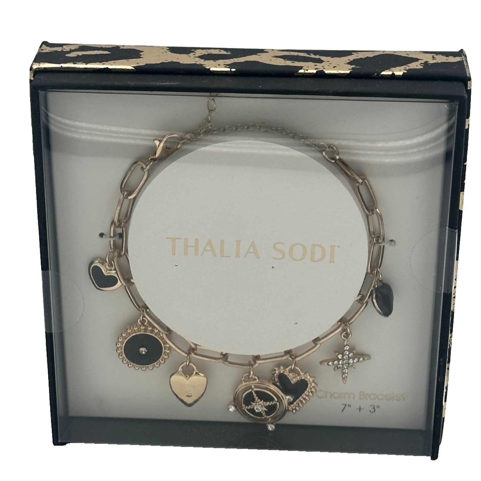 Other Thalia Sodi Silver-Tone Crystal Hearts & Lips Charm Bracelet Size ONE SIZE - 4 Thumbnail