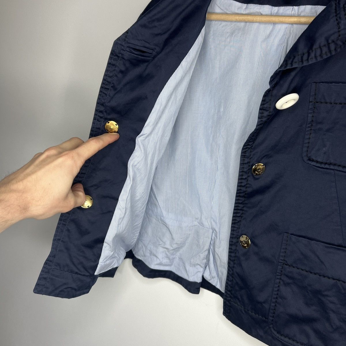 Louis Vuitton Louis Vuitton Navy Blazer Jacket Classic Luxury Cotton Size XS / US 0-2 / IT 36-38 - 10 Thumbnail