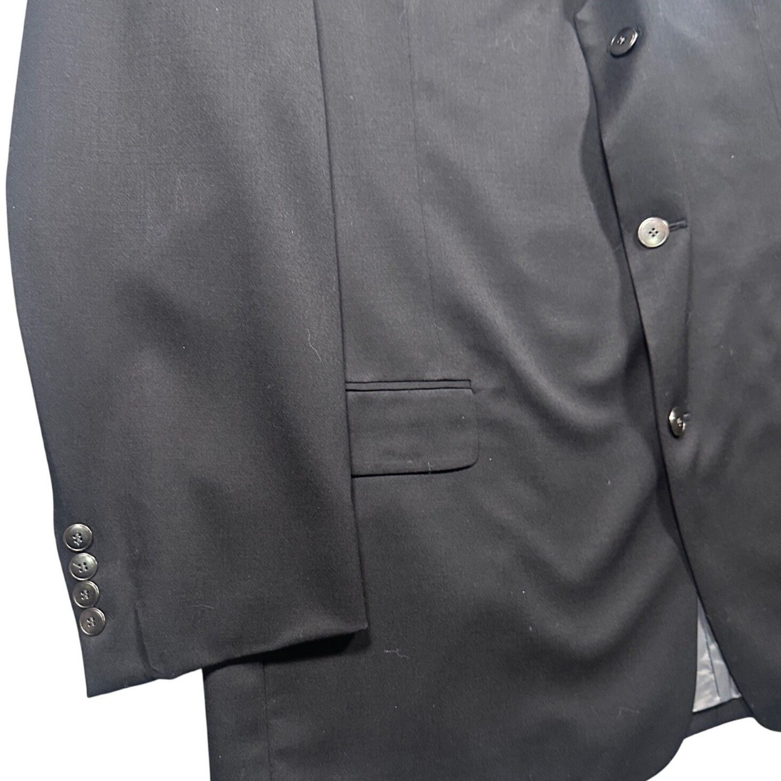 Linea Linea Uomo Blazer Mens 48XL Black NWT Wool Suit Jacket Size 48L - 6 Thumbnail