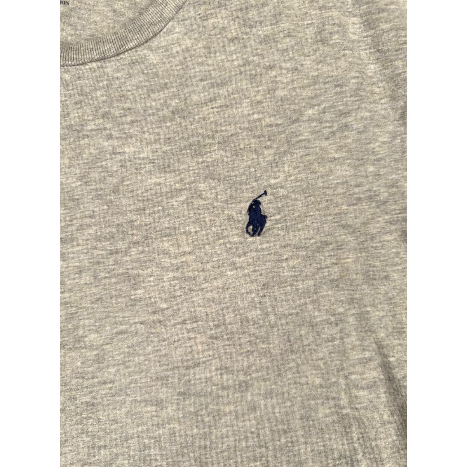 Ralph Lauren Ralph Lauren Shirt Men Large Gray Crew Neck Short Sleeve Solid Logo All Seasons Mens Size US L / EU 52-54 / 3 - 6 Thumbnail